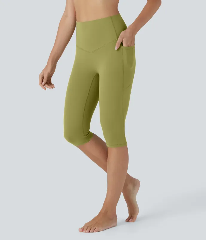 Halara Leggings de yoga moldeadores Halara UltraSculpt™ de tiro alto reductor de abdomen y bolsillos laterales - Moss - L sold by Halara