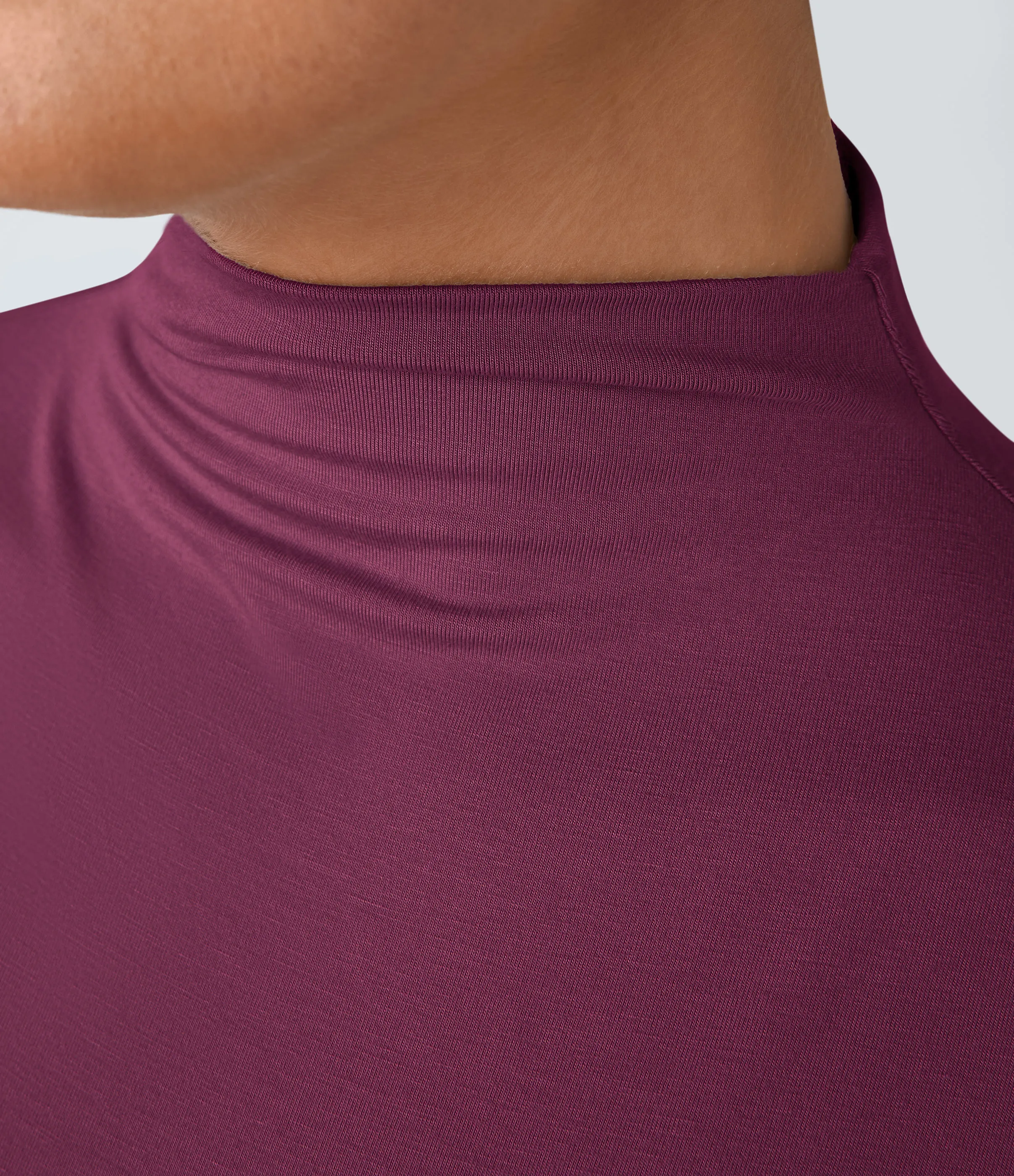 Halara Camiseta sin manga peplum cuello alzado - Red Violet - M sold by Halara product image thumbnail 5