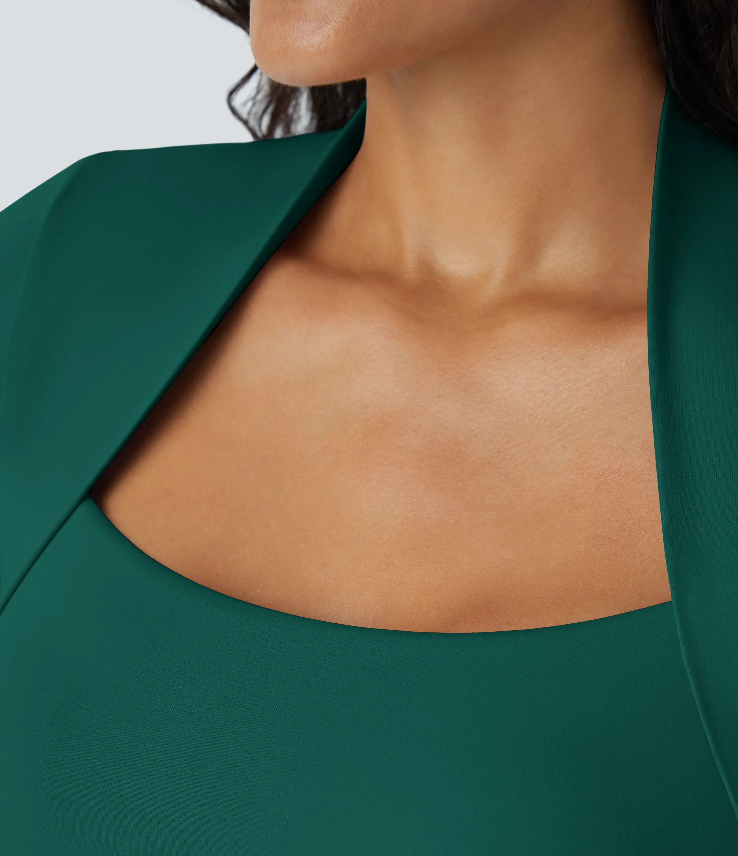 Halara Mono dama honor invitada boda pierna ancha manga larga - Rain Forest - XL(regular) sold by Halara product image thumbnail 5