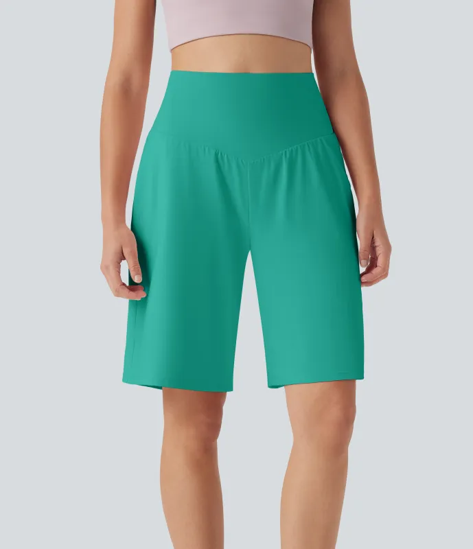 Halara Bermudas Softlyzero™ Airy yoga tiro alto múltiple bolsillo tacto fresco - Waterfall - S sold by Halara