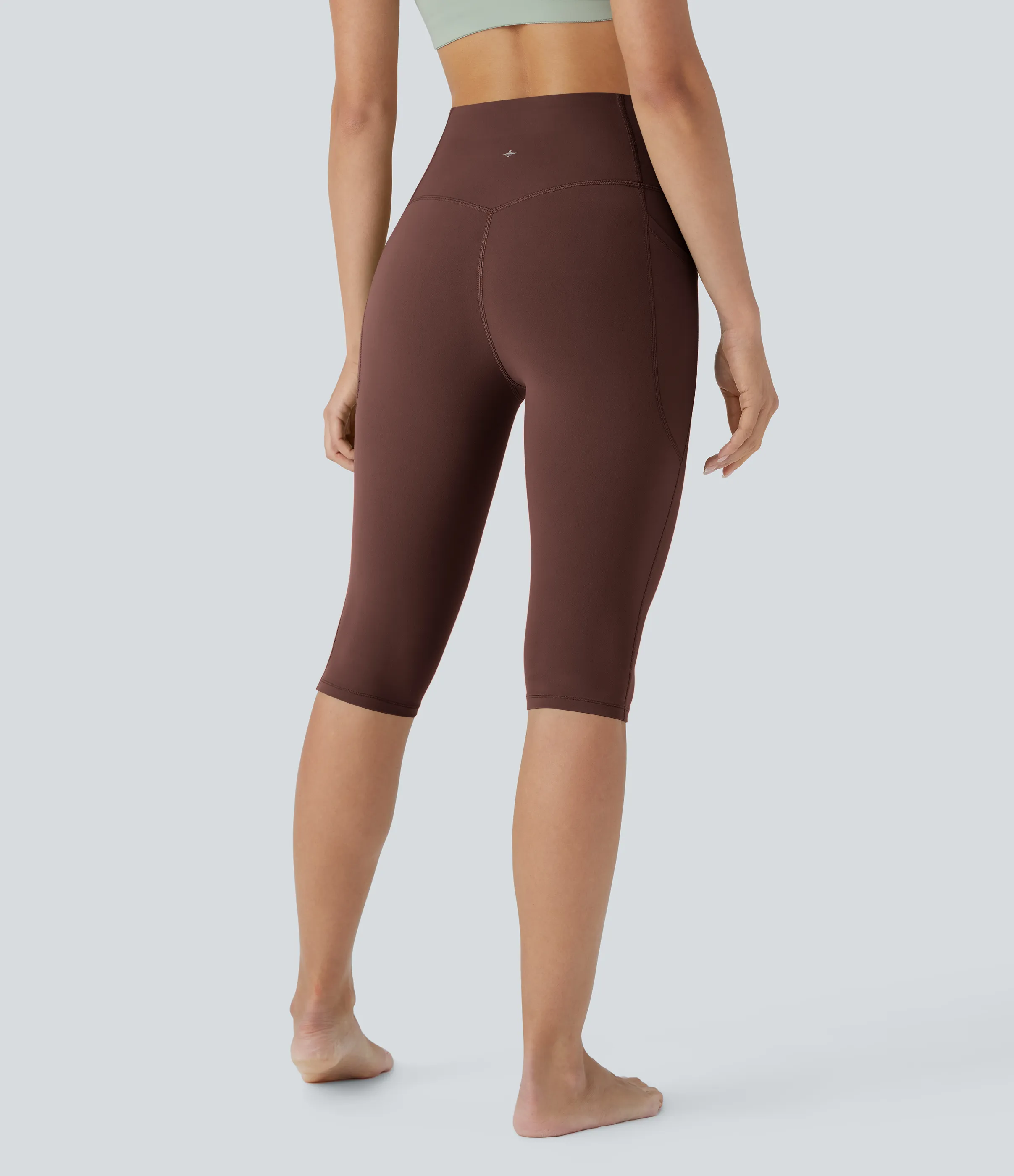 Halara Leggings de yoga moldeadores Halara UltraSculpt™ de tiro alto reductor de abdomen y bolsillos laterales - Bitter Chocolate - S sold by Halara product image thumbnail 3