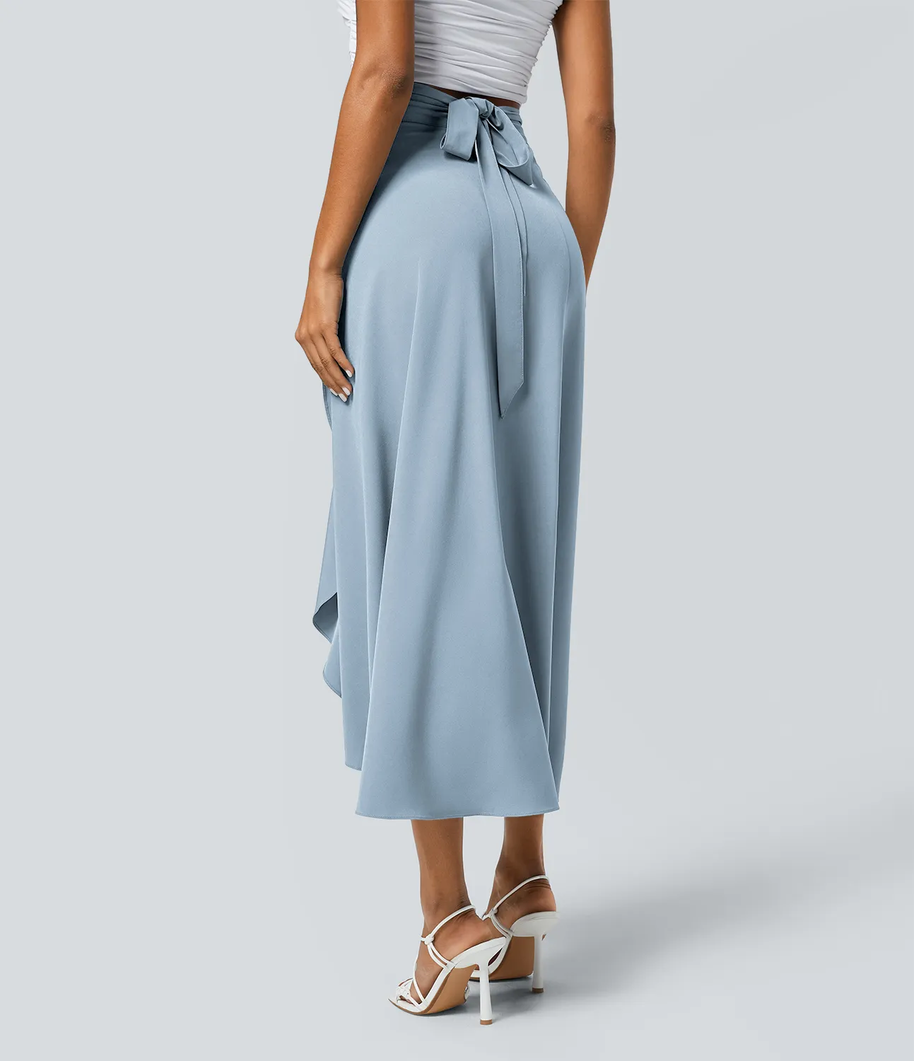 Halara Falda para vacaciones Breezeful™ de secado rápido con espalda torcida y lazo en la espalda de tiro alto - Ballad Blue - M(regular) sold by Halara product image thumbnail 3