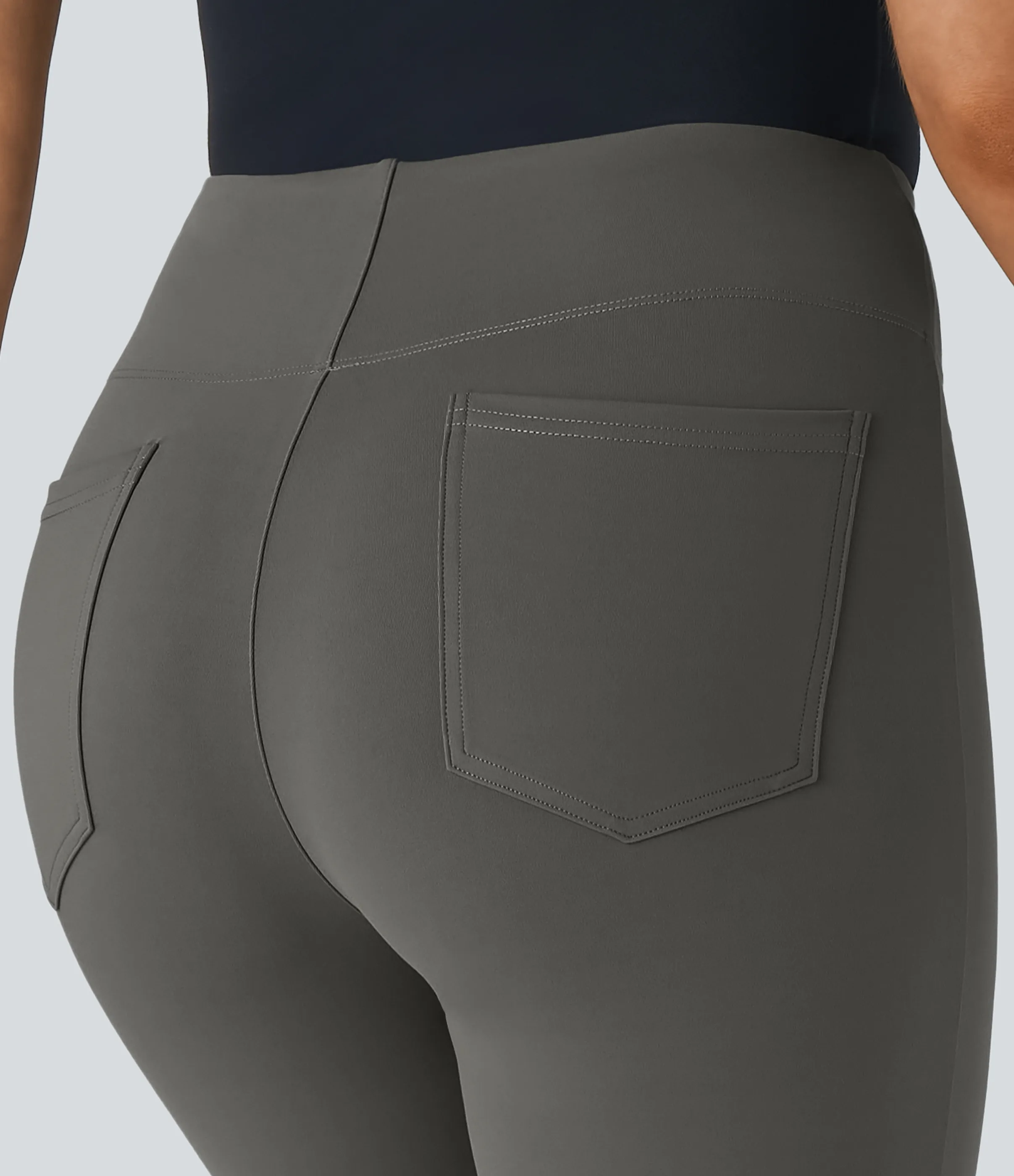 Halara Pantalón Halara Flex™ oficina ajustado tiro alto bolsillo lateral posterior - Chimera - XL(7/8) sold by Halara product image thumbnail 5