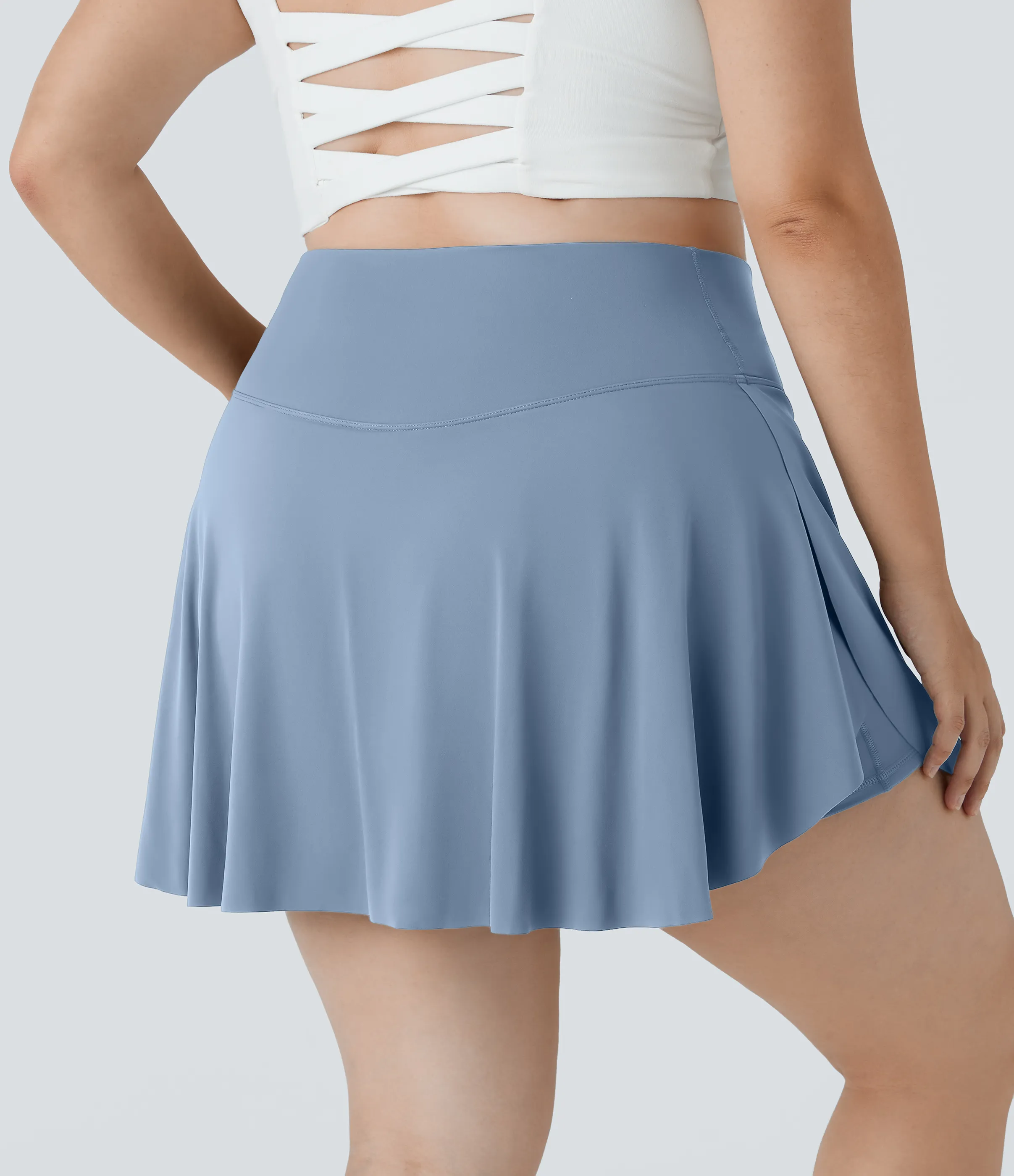 Halara Falda Softlyzero™ Airy tenis talla grande 2 en 1 tacto fresco bolsillo lateral cruzado Everyday-Lucid - Bel Air Blue - 3X sold by Halara product image thumbnail 3
