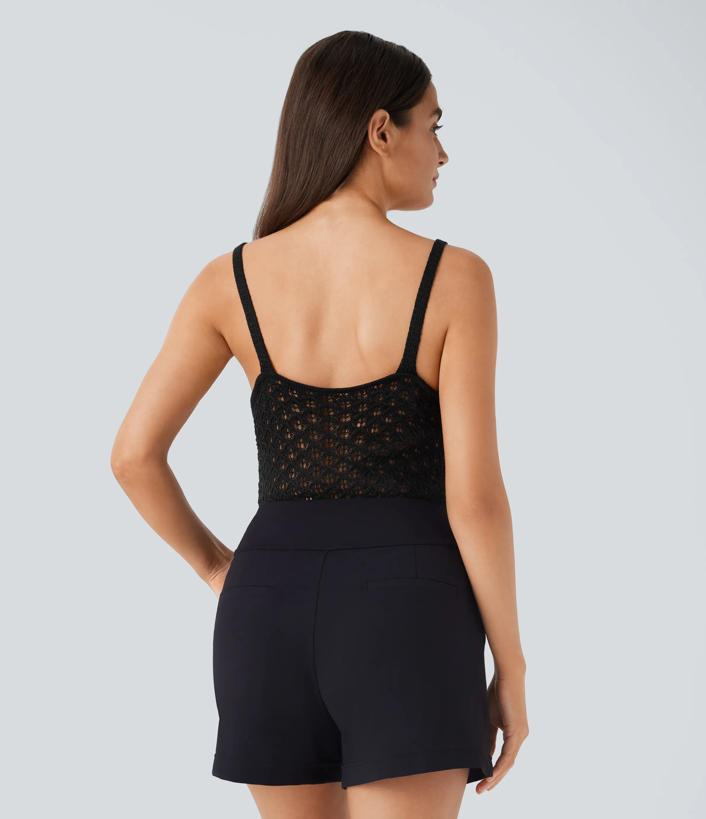 Halara Suéter sin mangas cuello V abertura espalda - Black - XL sold by Halara product image thumbnail 3