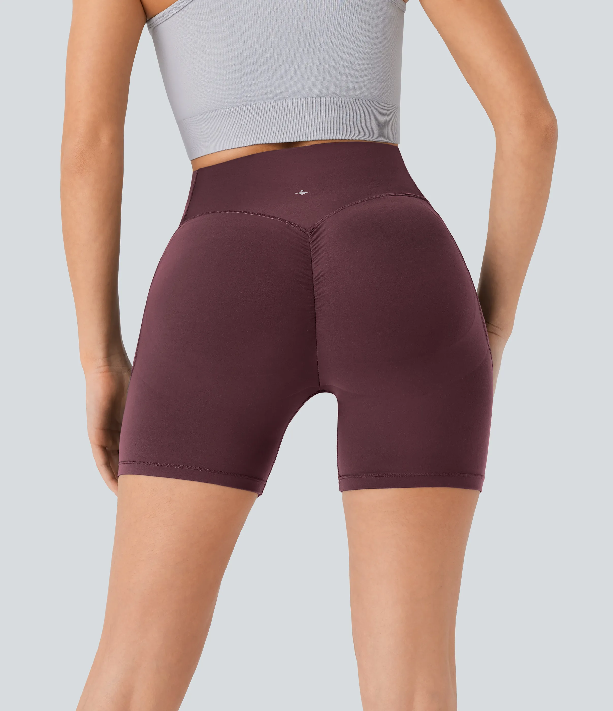 Halara Pantalón corto SoCinched UltraSculpt ciclista tiro alto realce glúteo bolsillo lateral entrenamiento 12.5cm - Evening Red - L sold by Halara product image thumbnail 3