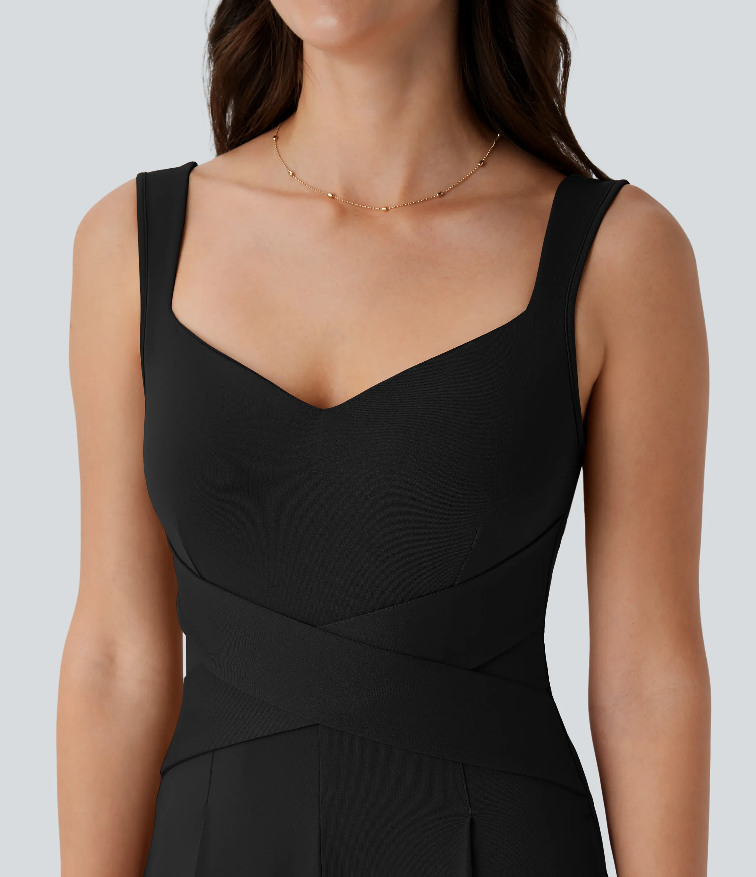 Halara Jumpsuit casual sin mangas con espalda en U y bolsillos - Black - XS(tall) sold by Halara product image thumbnail 5