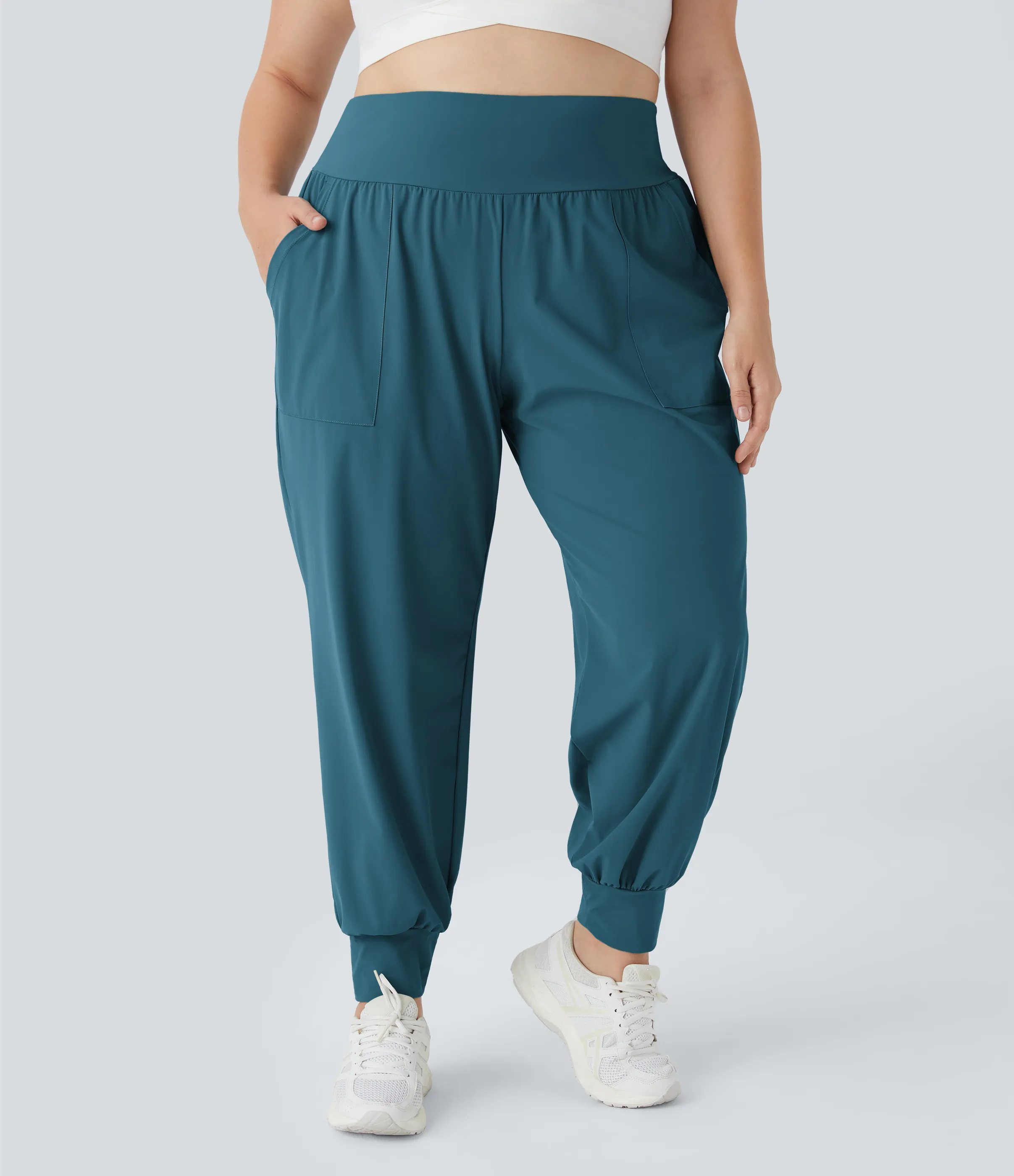 Halara Pantalón yoga tiro alto bolsillo lateral liso talla grande - Dragonfly - 3X(regular) sold by Halara product image thumbnail 3