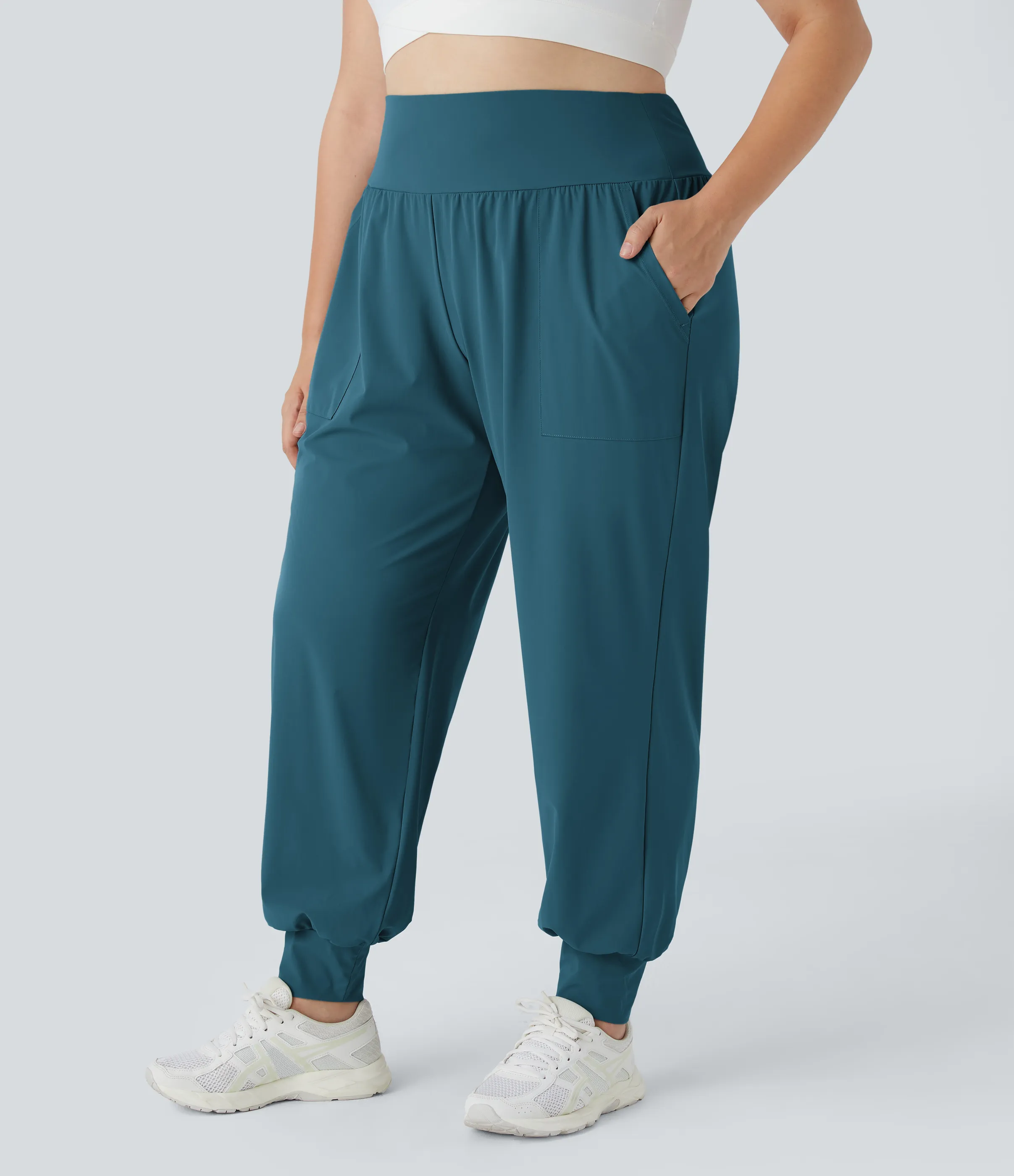 Halara Pantalón yoga tiro alto bolsillo lateral liso talla grande - Dragonfly - 3X(regular) sold by Halara product image thumbnail 4