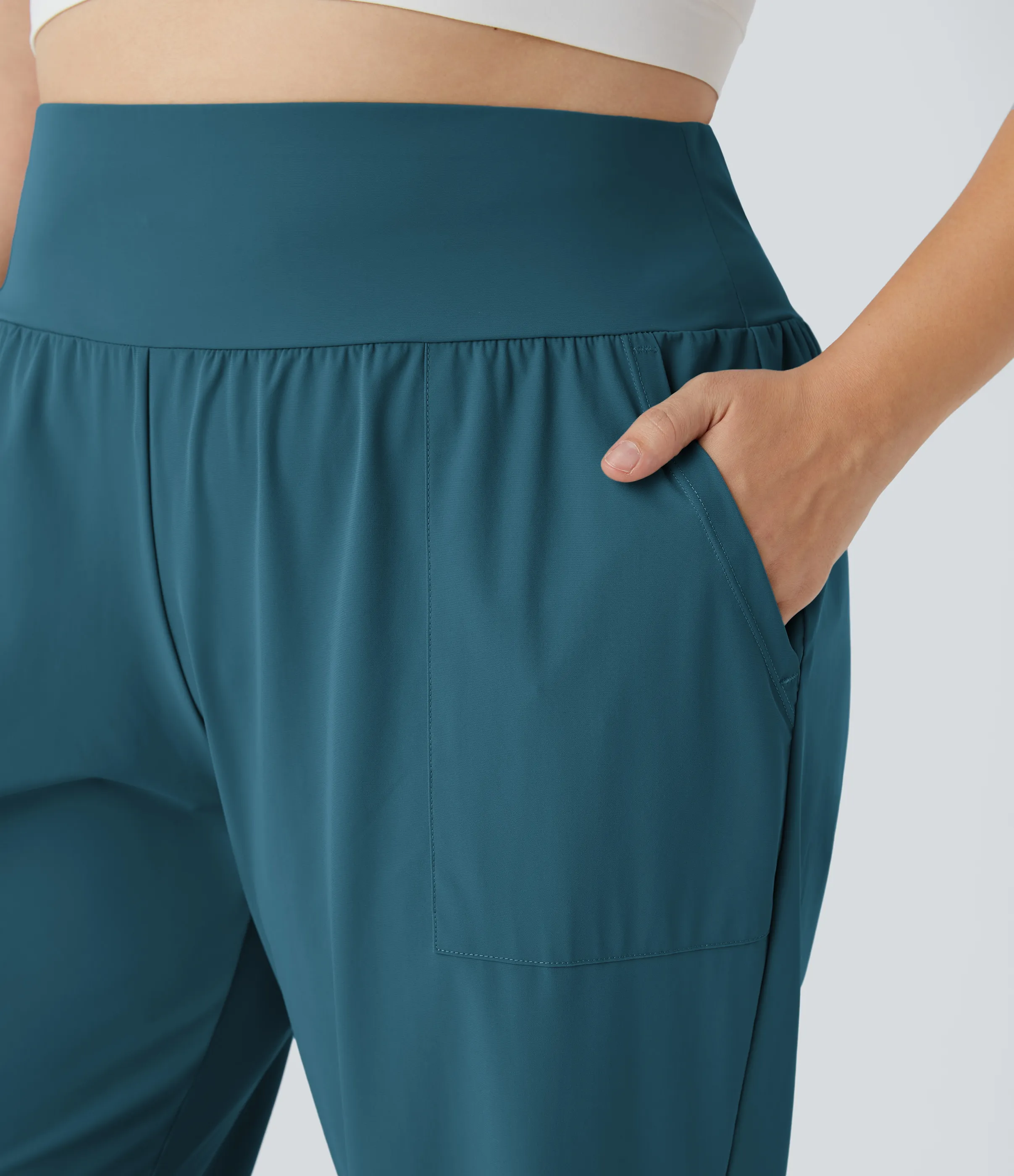 Halara Pantalón yoga tiro alto bolsillo lateral liso talla grande - Dragonfly - 3X(regular) sold by Halara product image thumbnail 5
