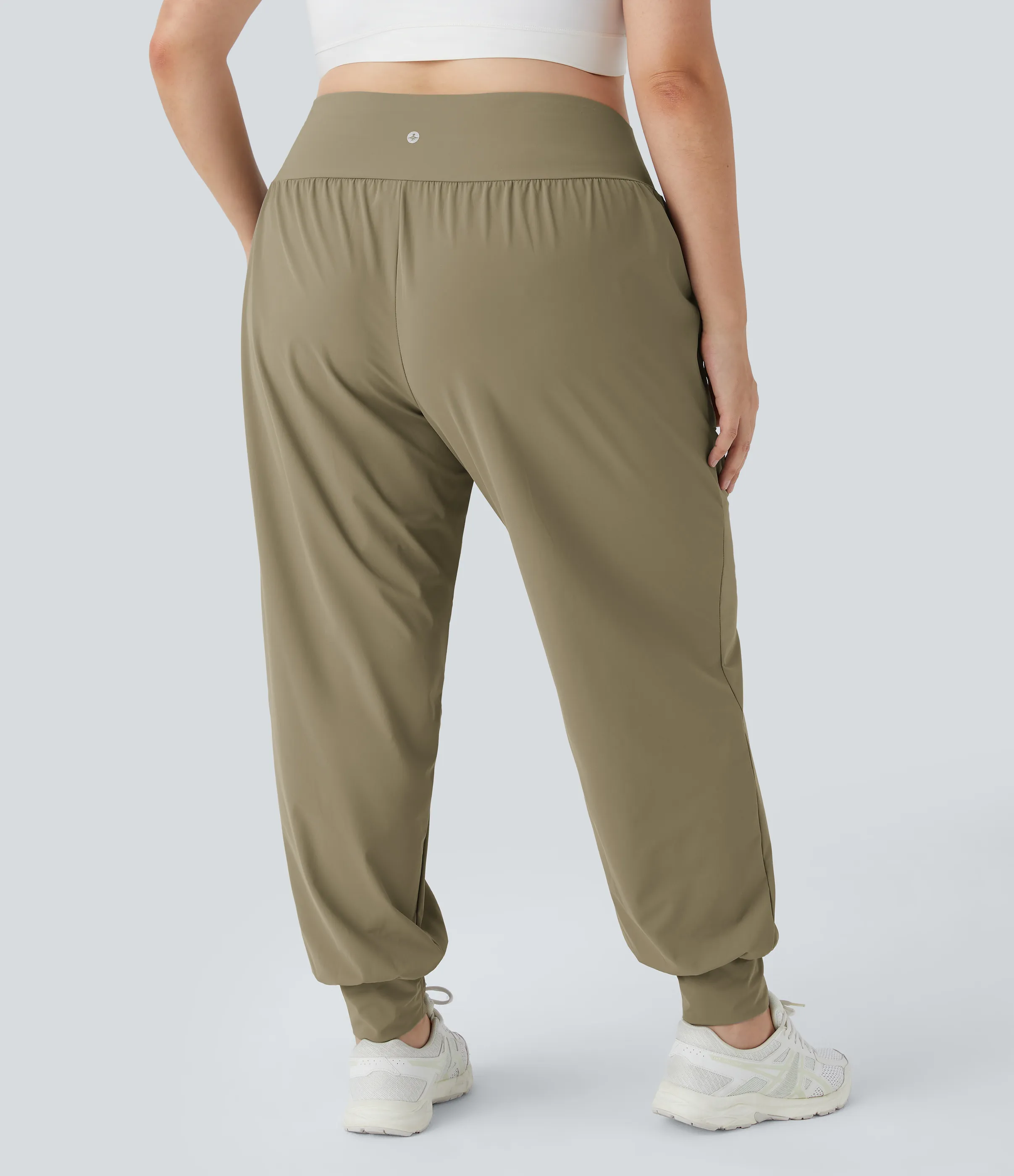 Halara Pantalón yoga tiro alto bolsillo lateral liso talla grande - Earthen Yellow - 1X(regular) sold by Halara product image thumbnail 2