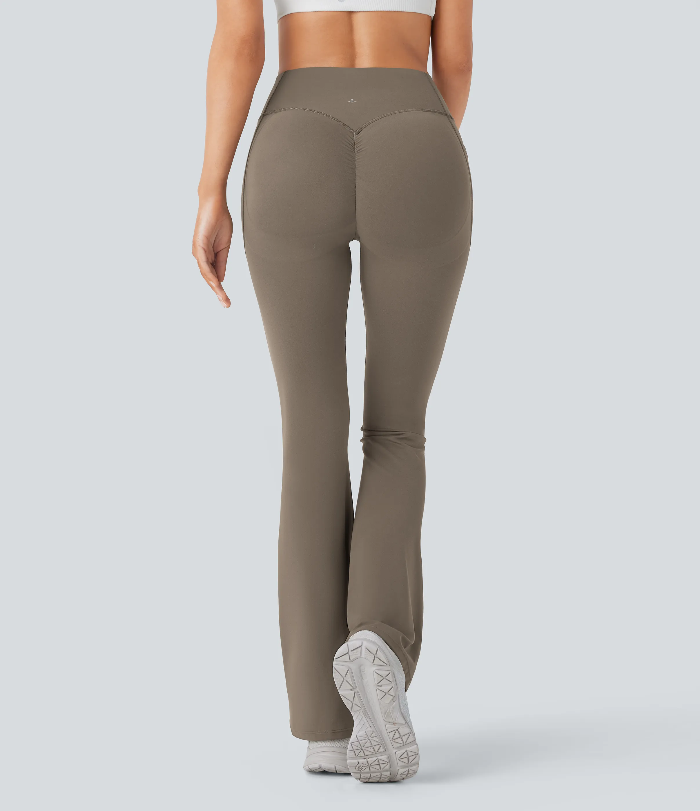 Halara Leggings SoCinched UltraSculpt Bootcut yoga tiro alto realce glúteo bolsillo lateral control abdomen moldeador - Dawn Brown - XL(petite) sold by Halara product image thumbnail 3