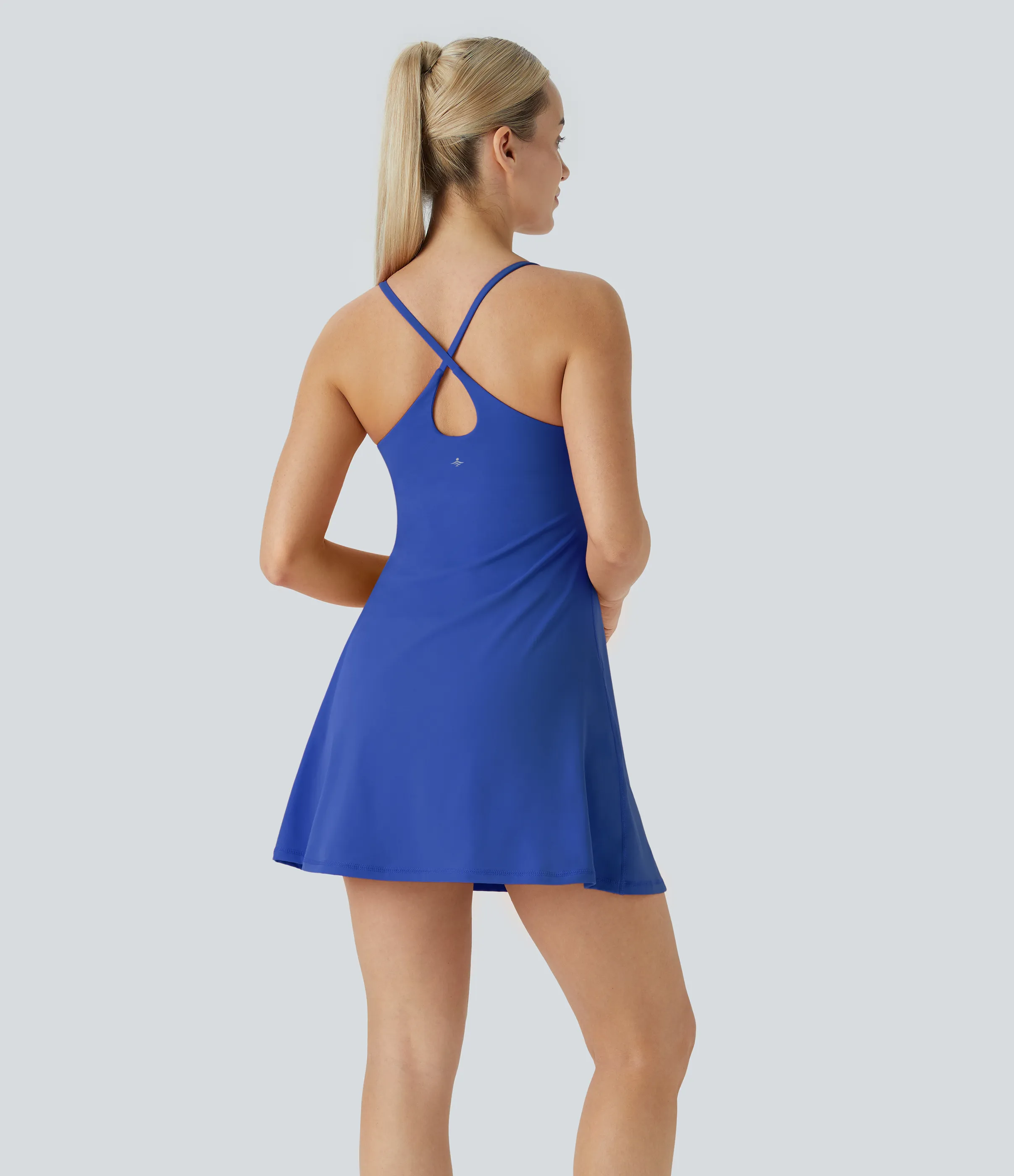 Halara Vestido deportivo SoftlyZero™ Plush afelpado sin espalda en copas D-F - Lotus Blue - XS sold by Halara product image thumbnail 3