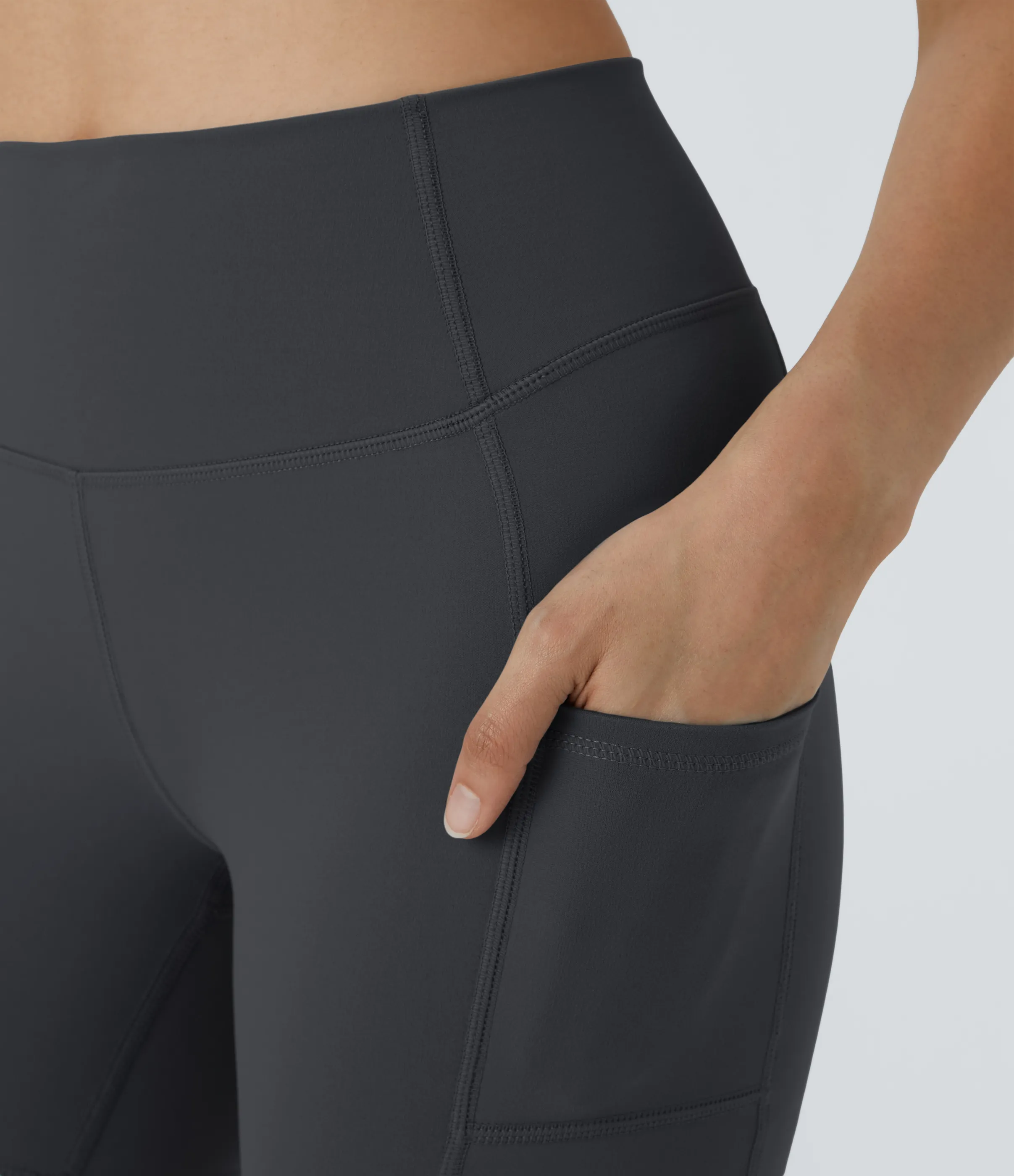 Halara Pantalones cortos ciclistas correr bolsillo lateral tiro alto - Asphalt - L sold by Halara product image thumbnail 5