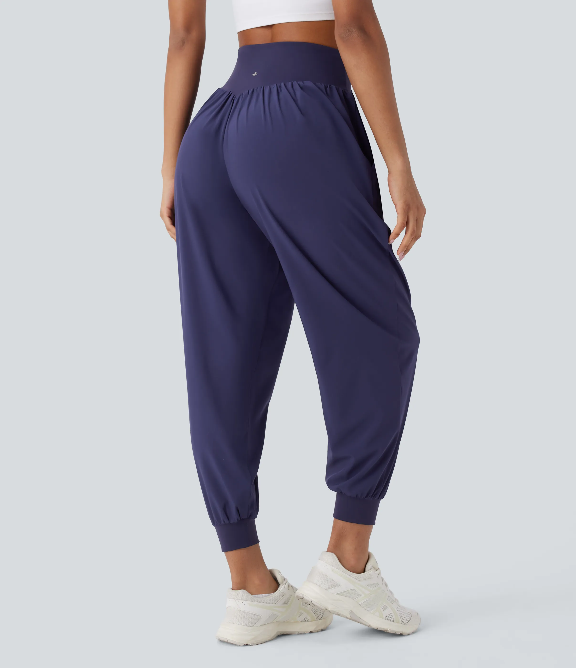 Halara Pantalón Breezeful™ yoga secado rápido bolsillo lateral tiro alto cruzado - Black Diamond Blue - XS(regular) sold by Halara product image thumbnail 3