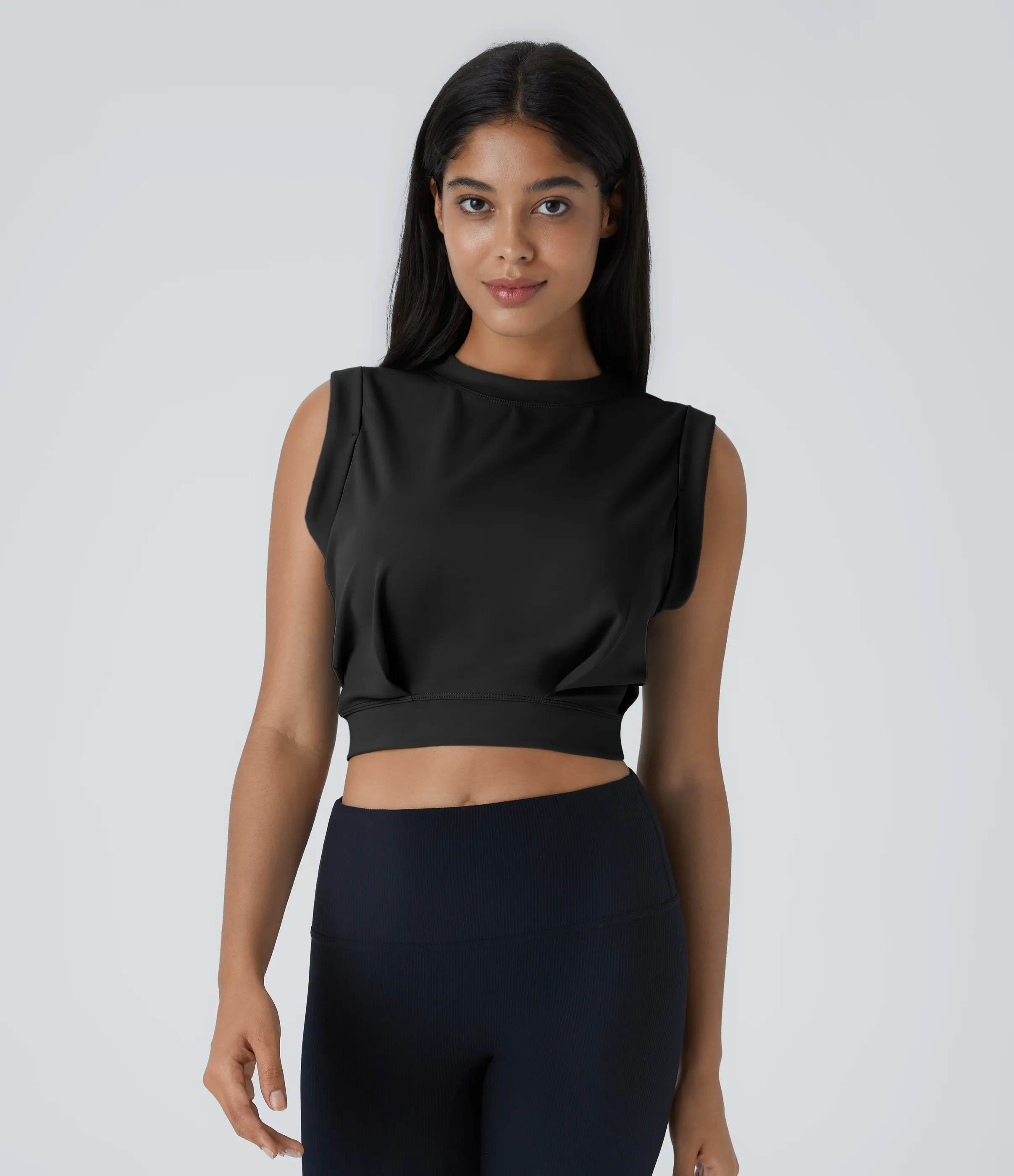 Halara Camiseta sin mangas tipo tank top con cuello redondo - Black - L sold by Halara product image thumbnail 3