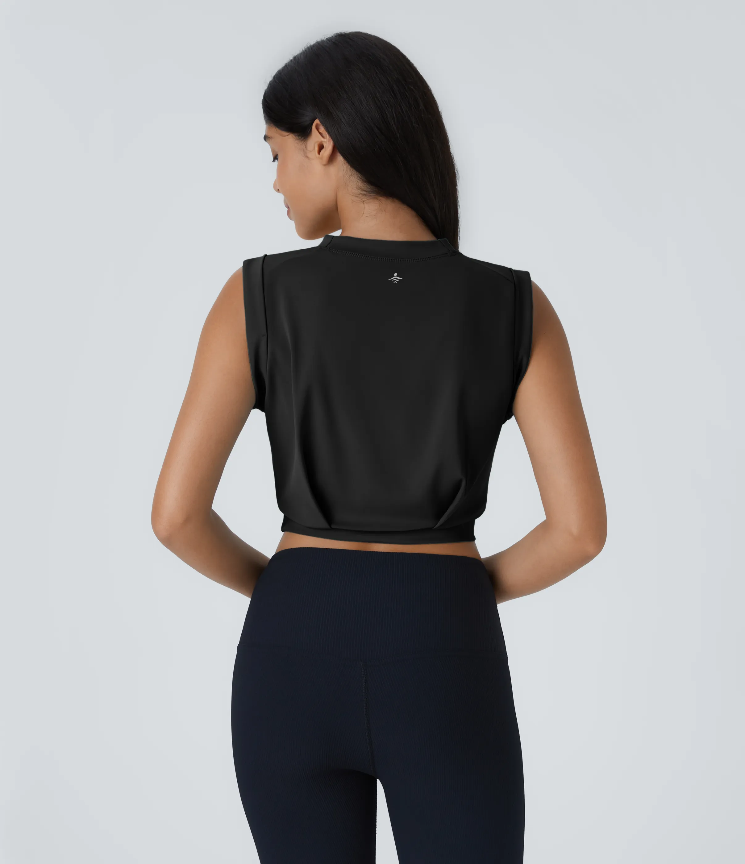 Halara Camiseta sin mangas tipo tank top con cuello redondo - Black - L sold by Halara product image thumbnail 4