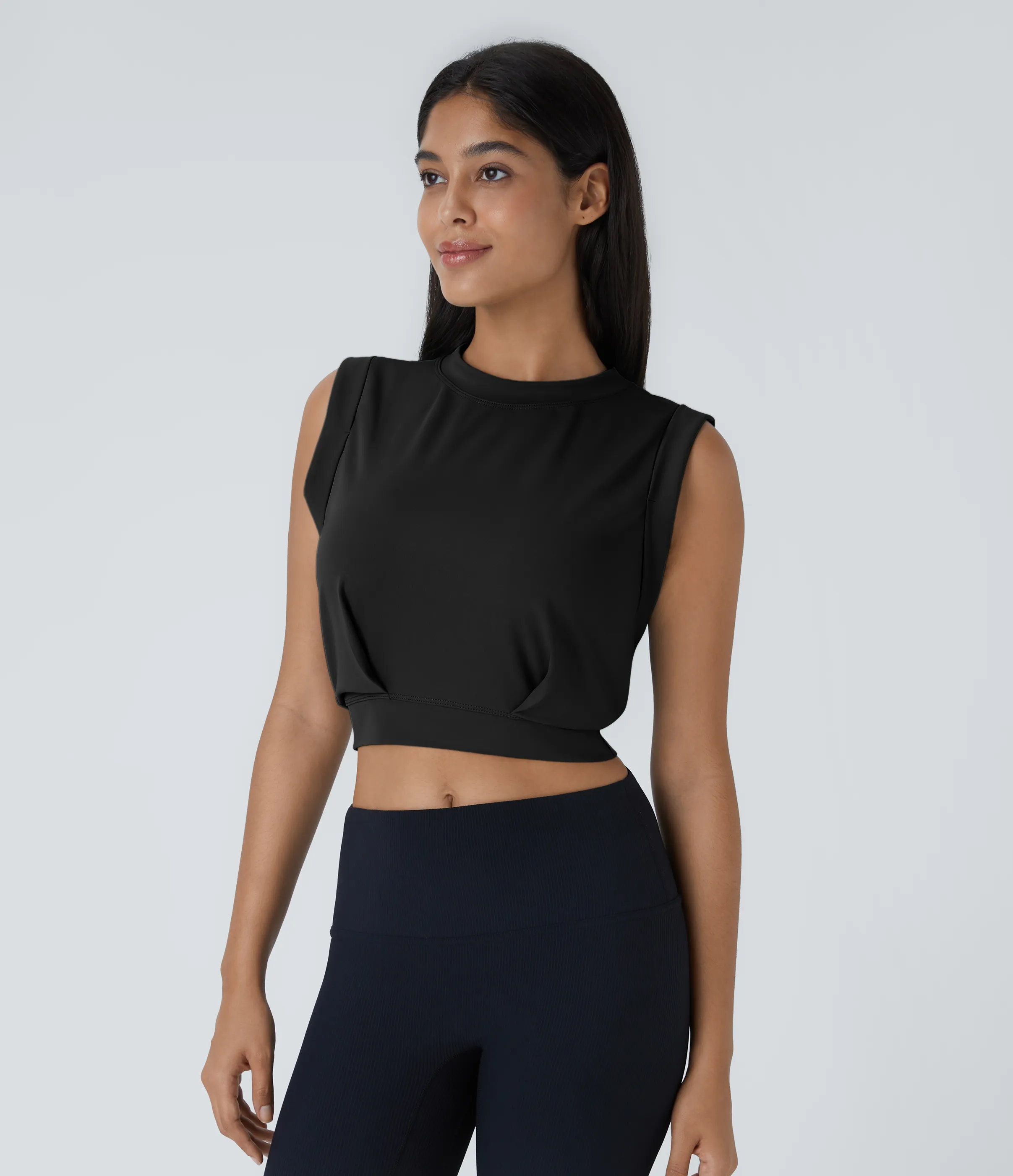 Halara Camiseta sin mangas tipo tank top con cuello redondo - Black - L sold by Halara product image thumbnail 5