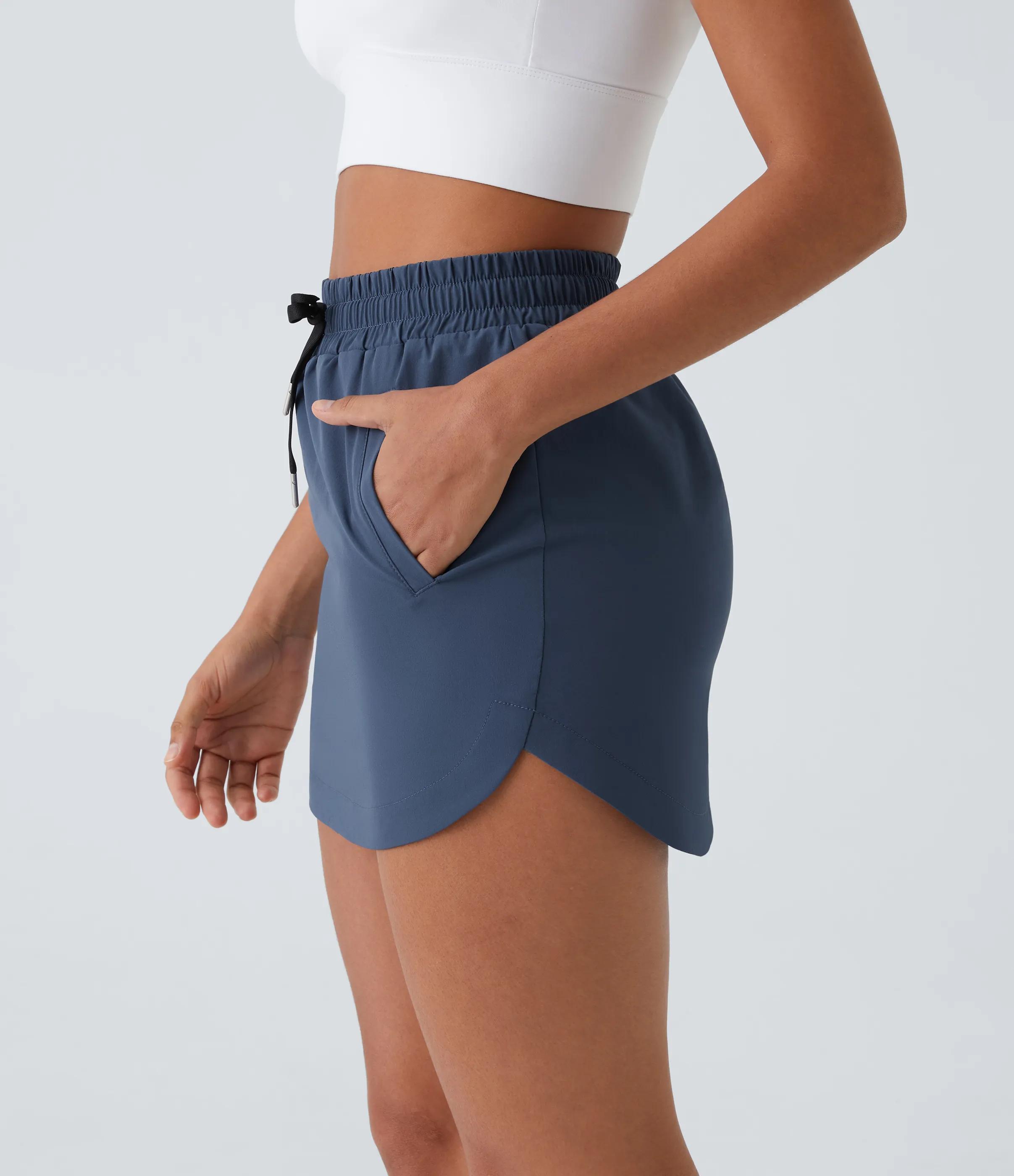 Halara Minifalda golf 2 en 1 dobladillo redondeado bolsillo lateral cordón tiro alto - Oceana - XL sold by Halara product image thumbnail 4