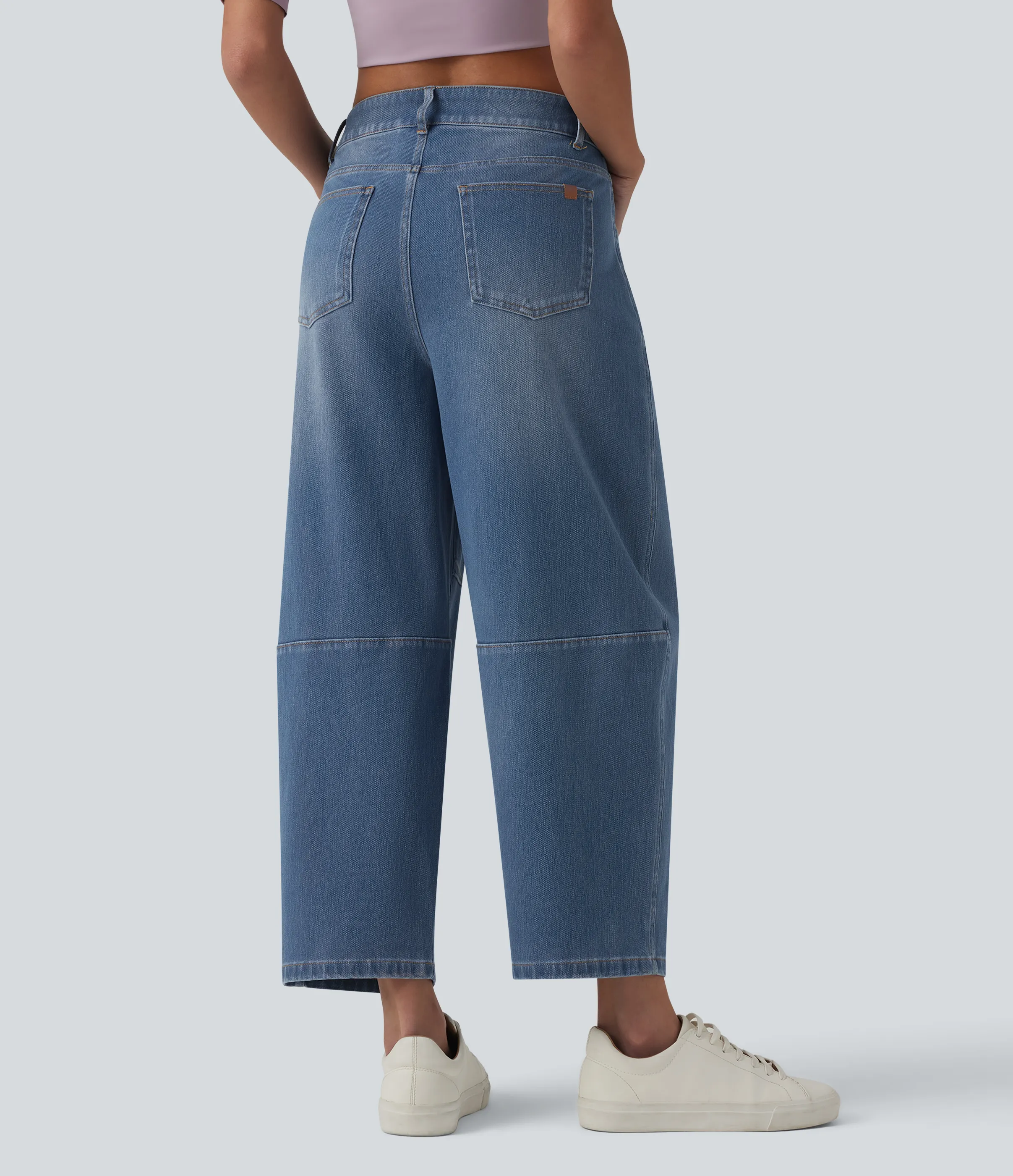 Halara Jeans Halara Flex™ Denim elástico múltiple bolsillo cierre botón pierna cilíndrica - Blue Jasper Denim - L(regular) sold by Halara product image thumbnail 3