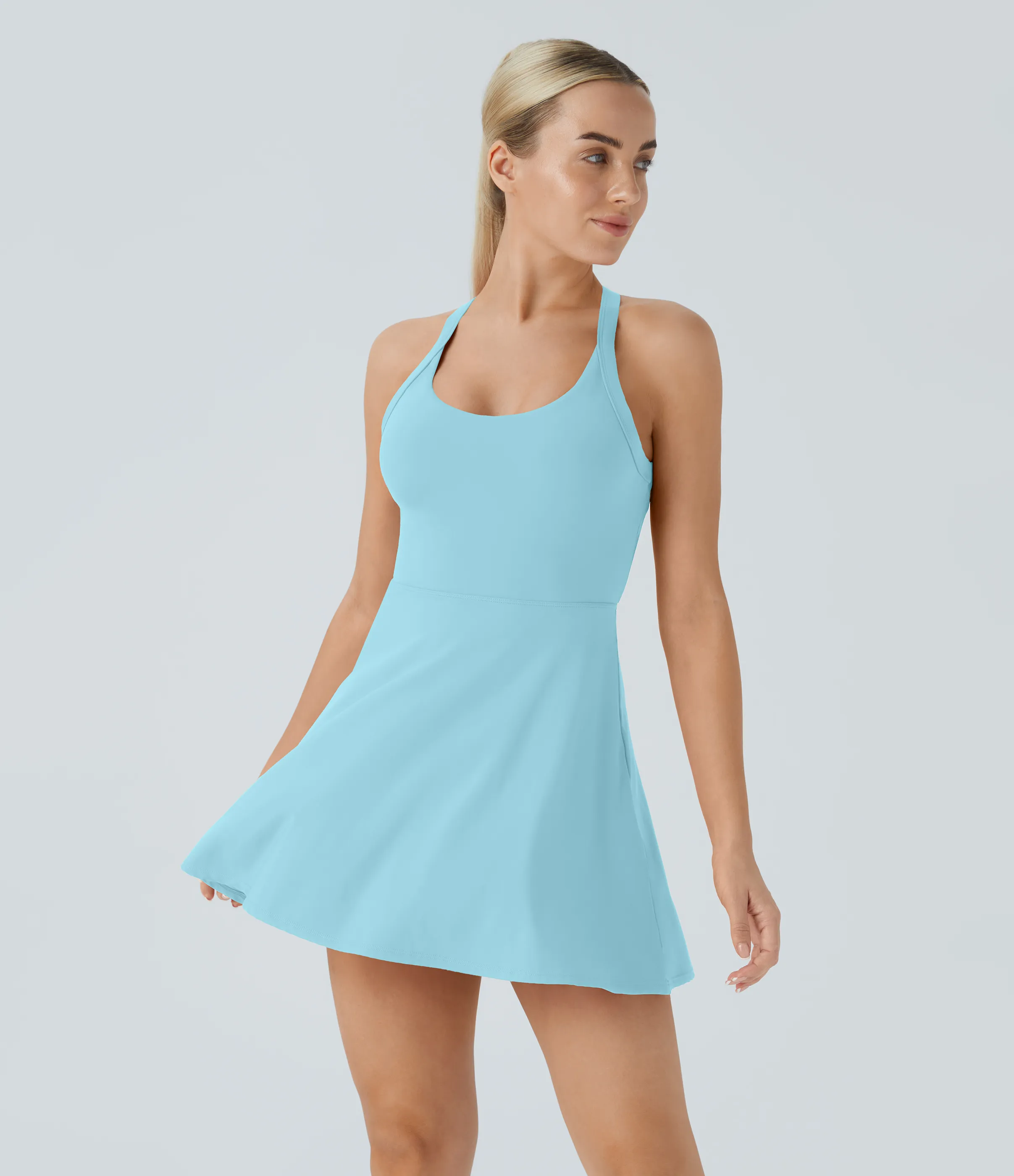 Halara Vestido deportivo sin espalda con diseño retorcido en copas D-F - Spun Sugar - XL sold by Halara product image thumbnail 3