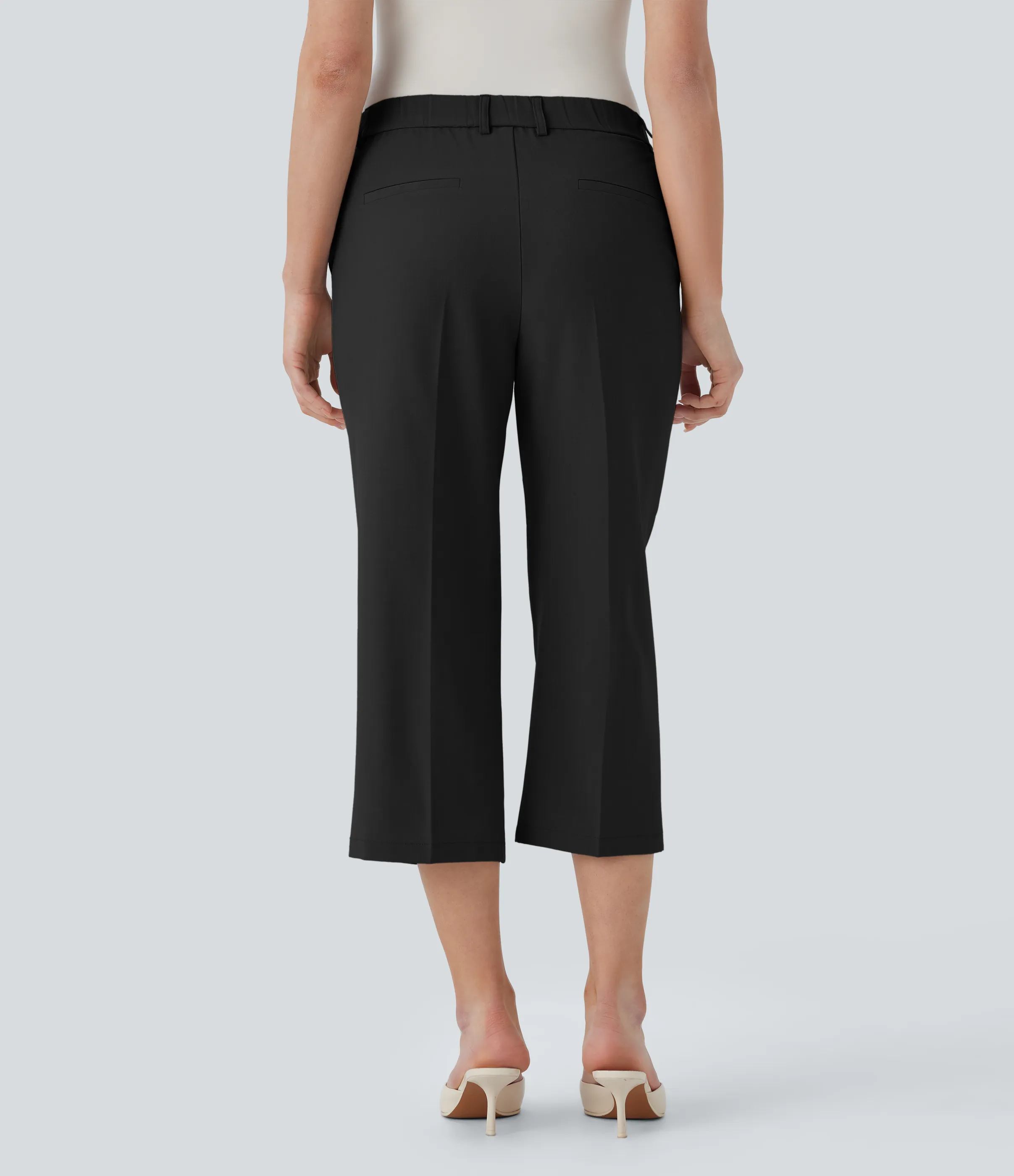 Halara Pantalón oficina capri tiro medio bolsillo lateral - Black - M(regular) sold by Halara product image thumbnail 3