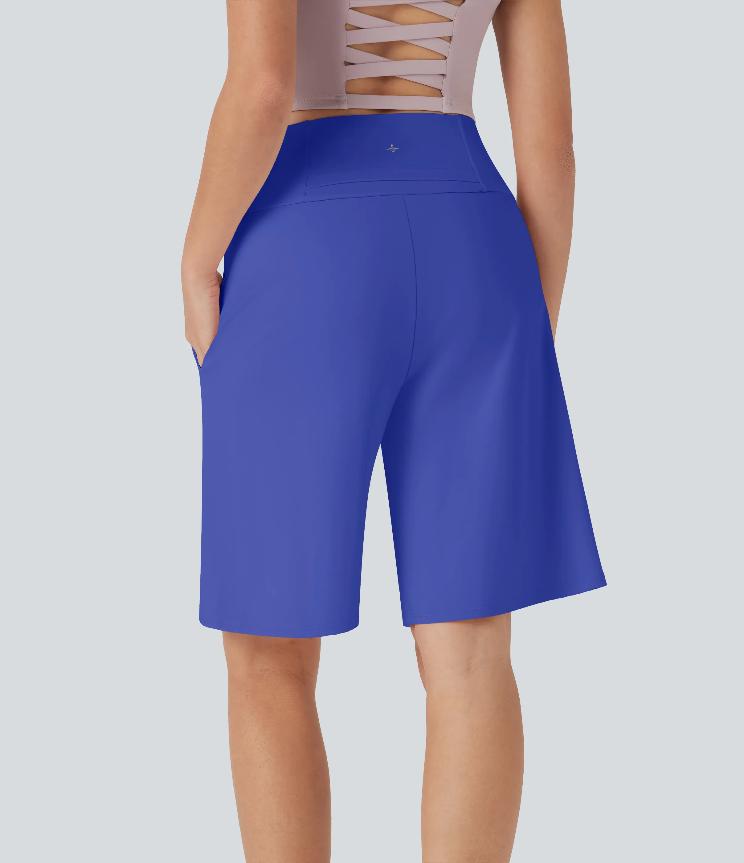 Halara Bermudas Softlyzero™ Airy yoga tiro alto múltiple bolsillo tacto fresco - Aster Blue - XS sold by Halara product image thumbnail 3