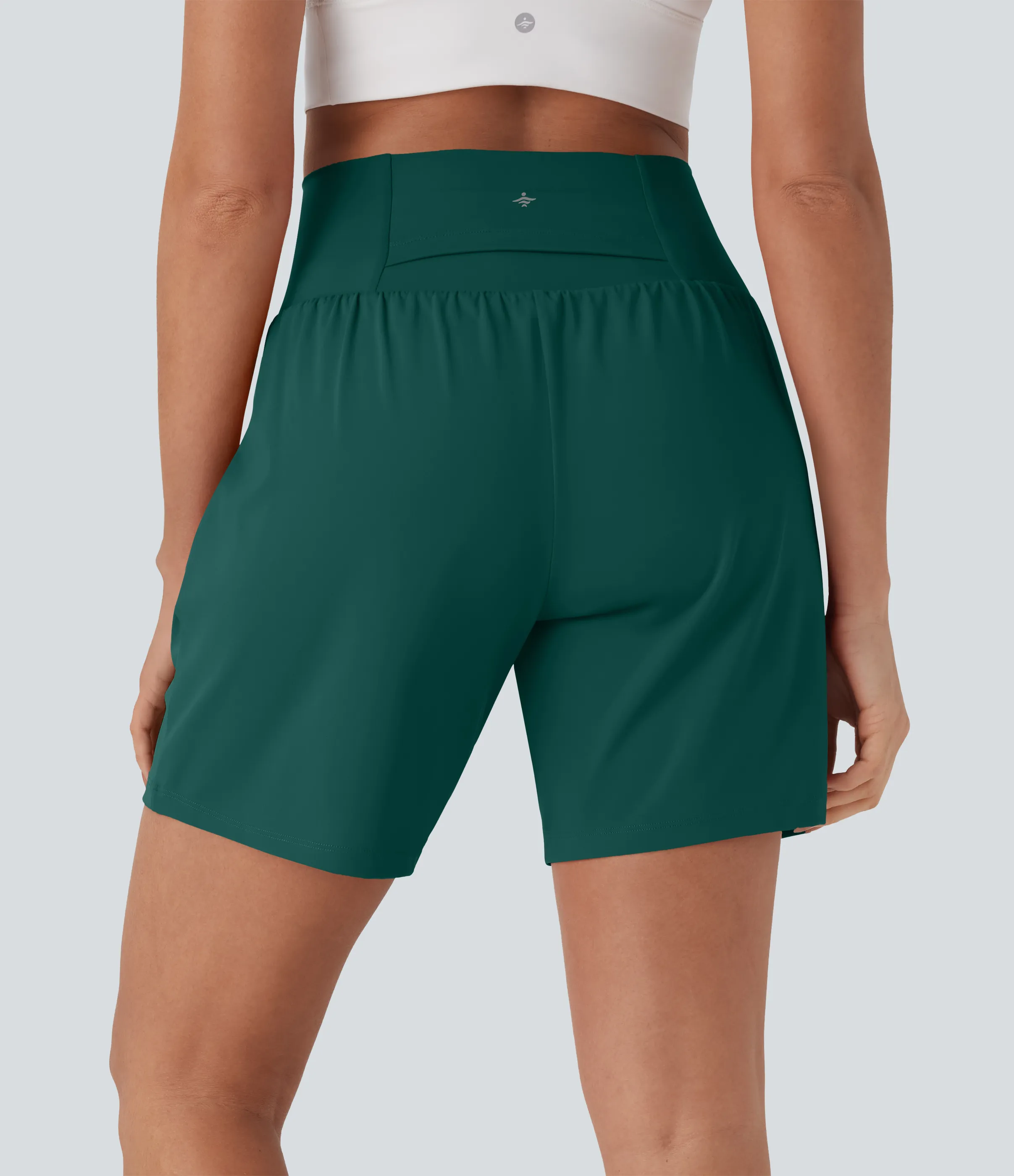 Halara Pantalones cortos de yoga Softlyzero™ Airy 2 en 1 de 17.5cm de tiro alto con tacto fresco y bolsillos - Forest Biome - M sold by Halara product image thumbnail 3