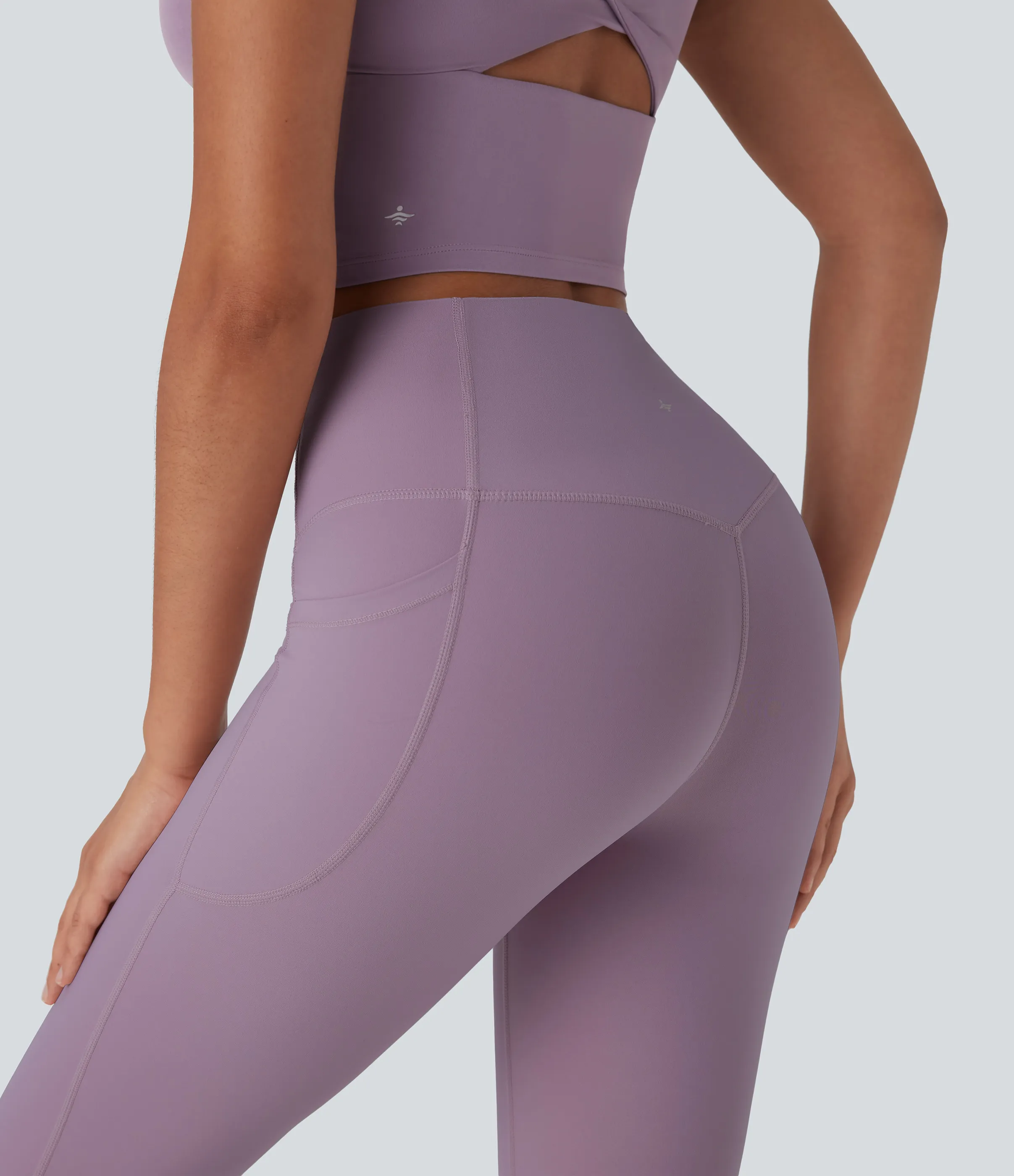 Halara Leggings de yoga moldeadores Halara UltraSculpt™ Refrescante de secado rápido con tiro alto efecto reductor de abdomen y bolsillos - UPF 50+ - Tulip Purple - L(7/8) sold by Halara product image thumbnail 5