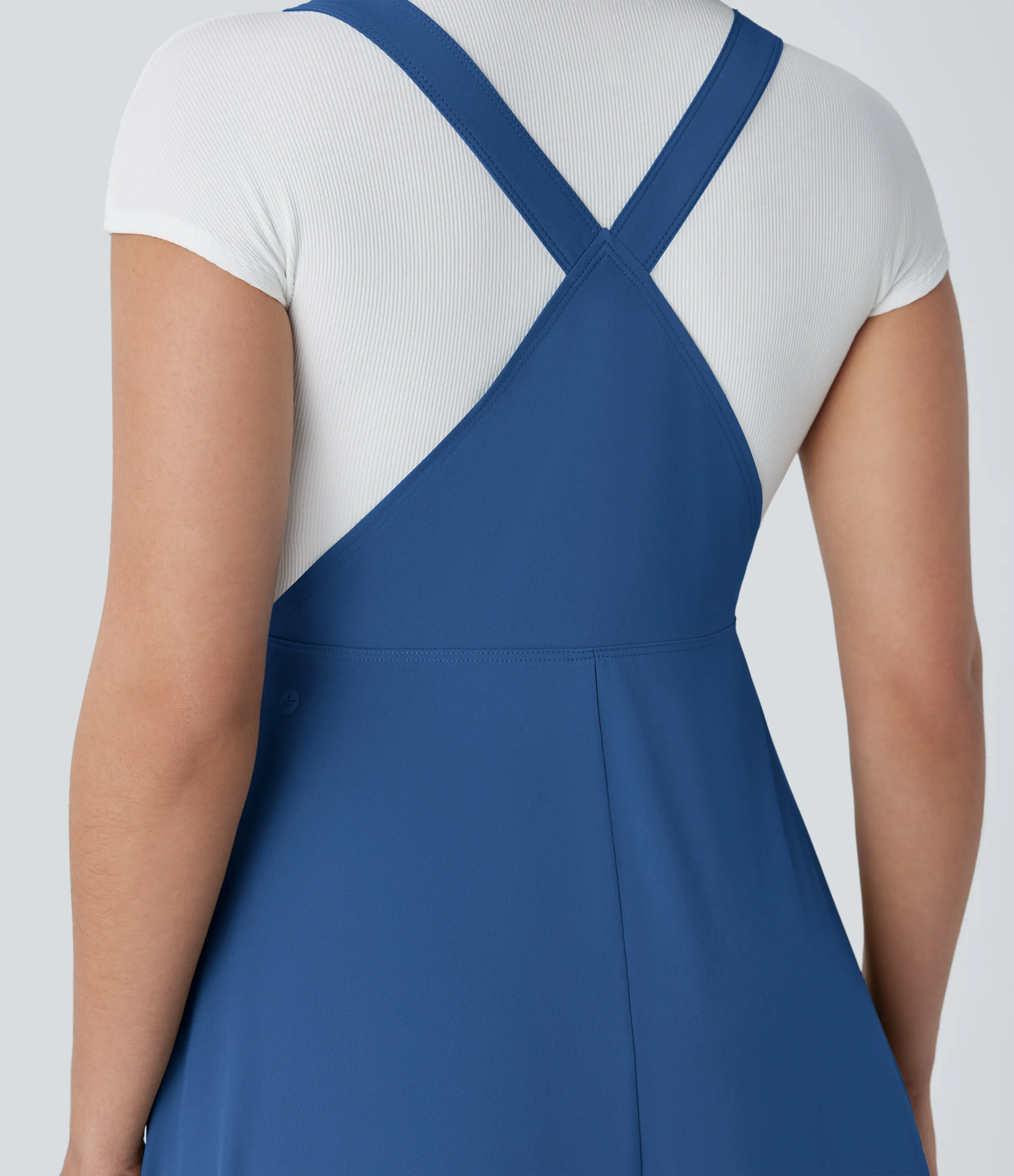 Halara Vestido midi Breezeful™ fluido secado rápido múltiple bolsillo botón correa ajustable - Nebulas Blue - M sold by Halara product image thumbnail 5