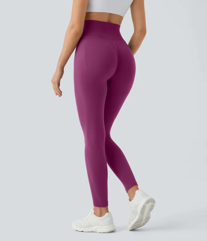 Halara Leggings levantamiento glúteos liso tiro alto flujo sin costura - Ume Purple - XS(7/8) made by Halara
