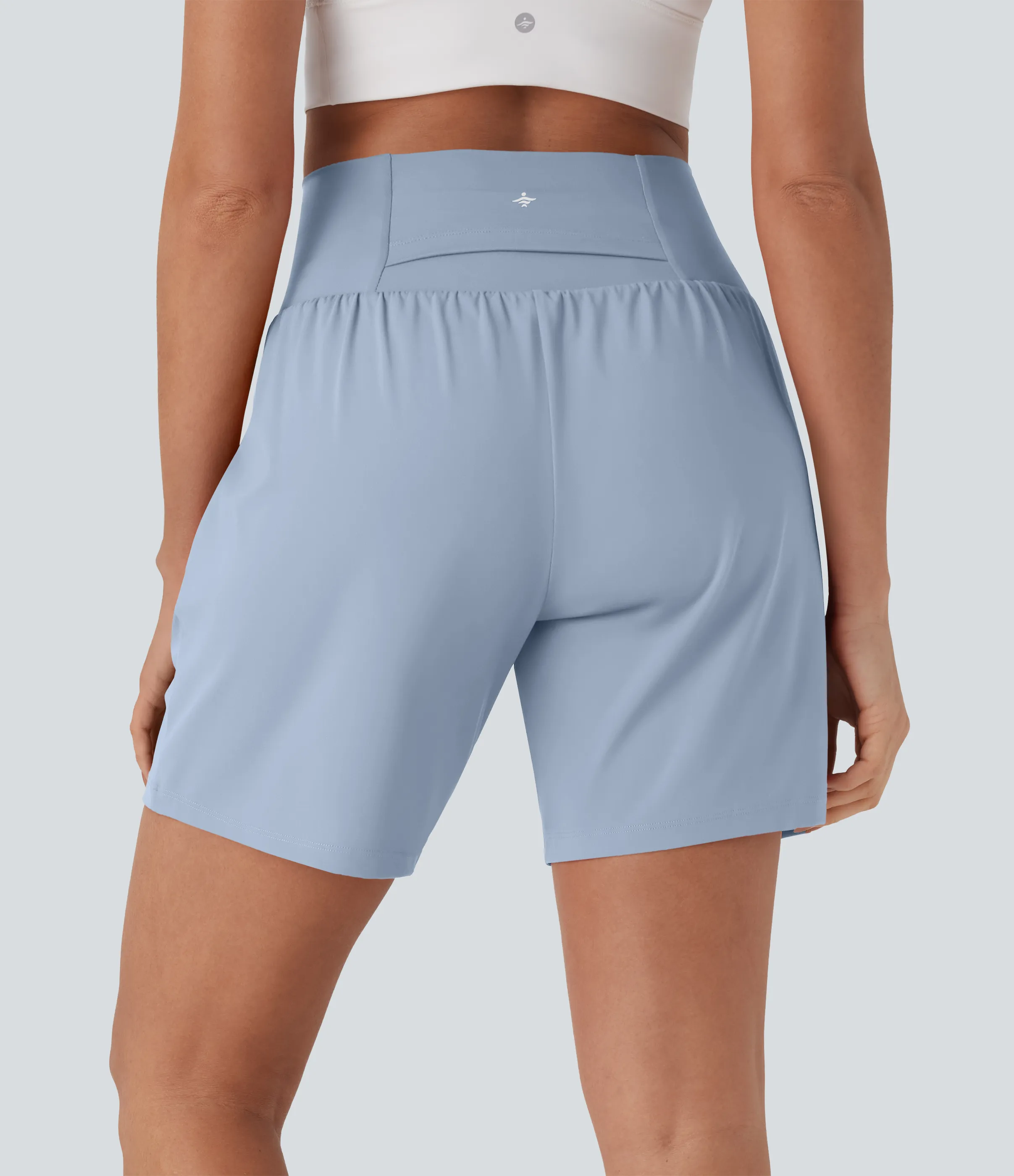 Halara Pantalones cortos de yoga Softlyzero™ Airy 2 en 1 de 17.5cm de tiro alto con tacto fresco y bolsillos - Skyway - M sold by Halara product image thumbnail 3