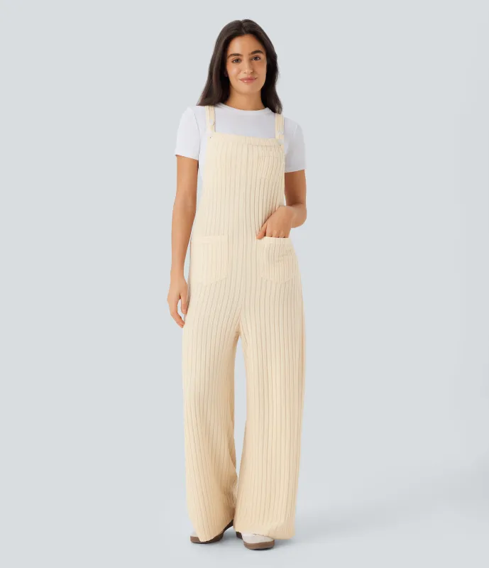 Halara Mono múltiple bolsillo botón tira ajustable acanalado - Buttercream - S(regular) sold by Halara