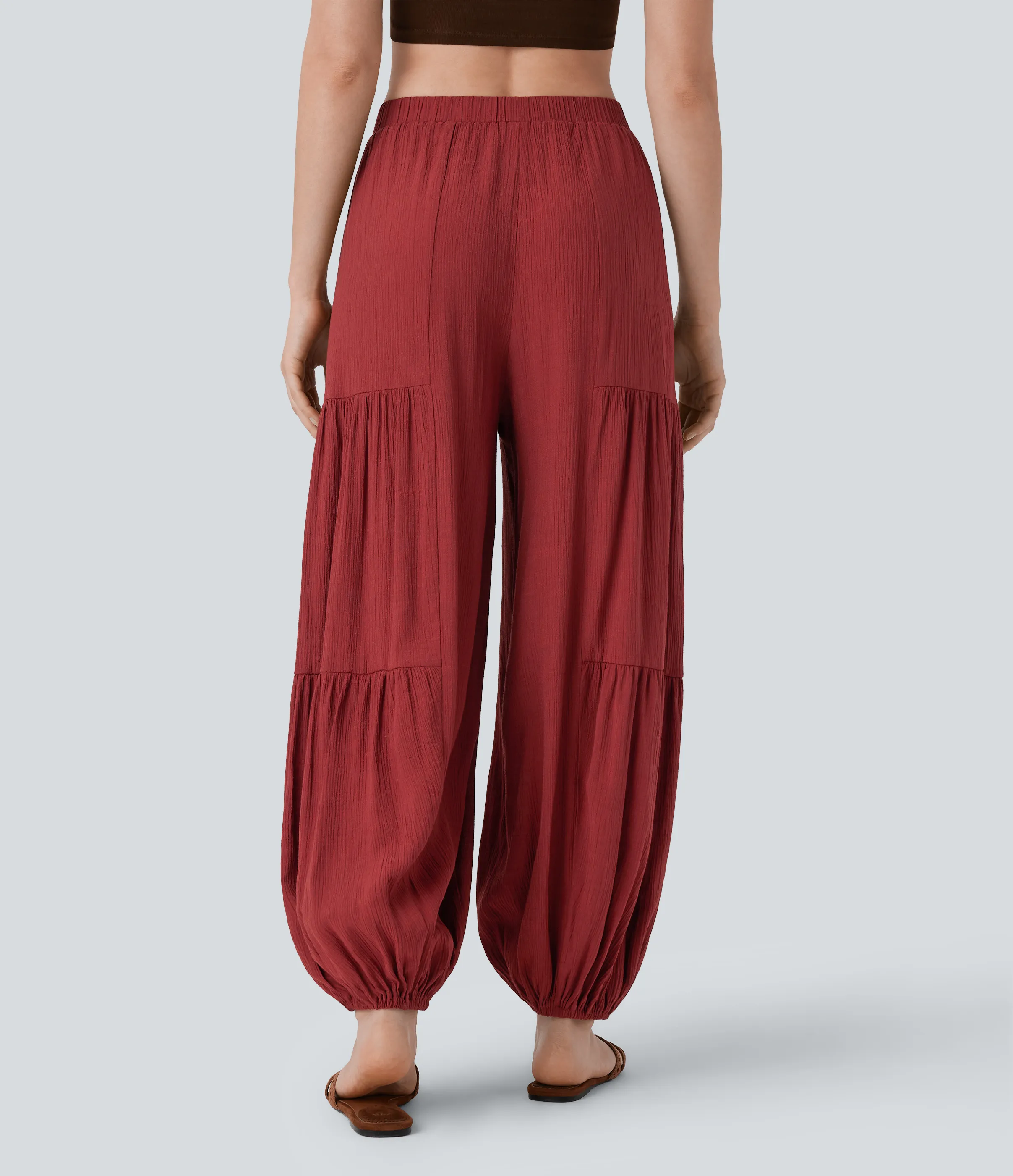 Halara Joggers relaje resort tiro medio bolsillo lateral cordón ajustable - Brandy Snifter - S(regular) sold by Halara product image thumbnail 3