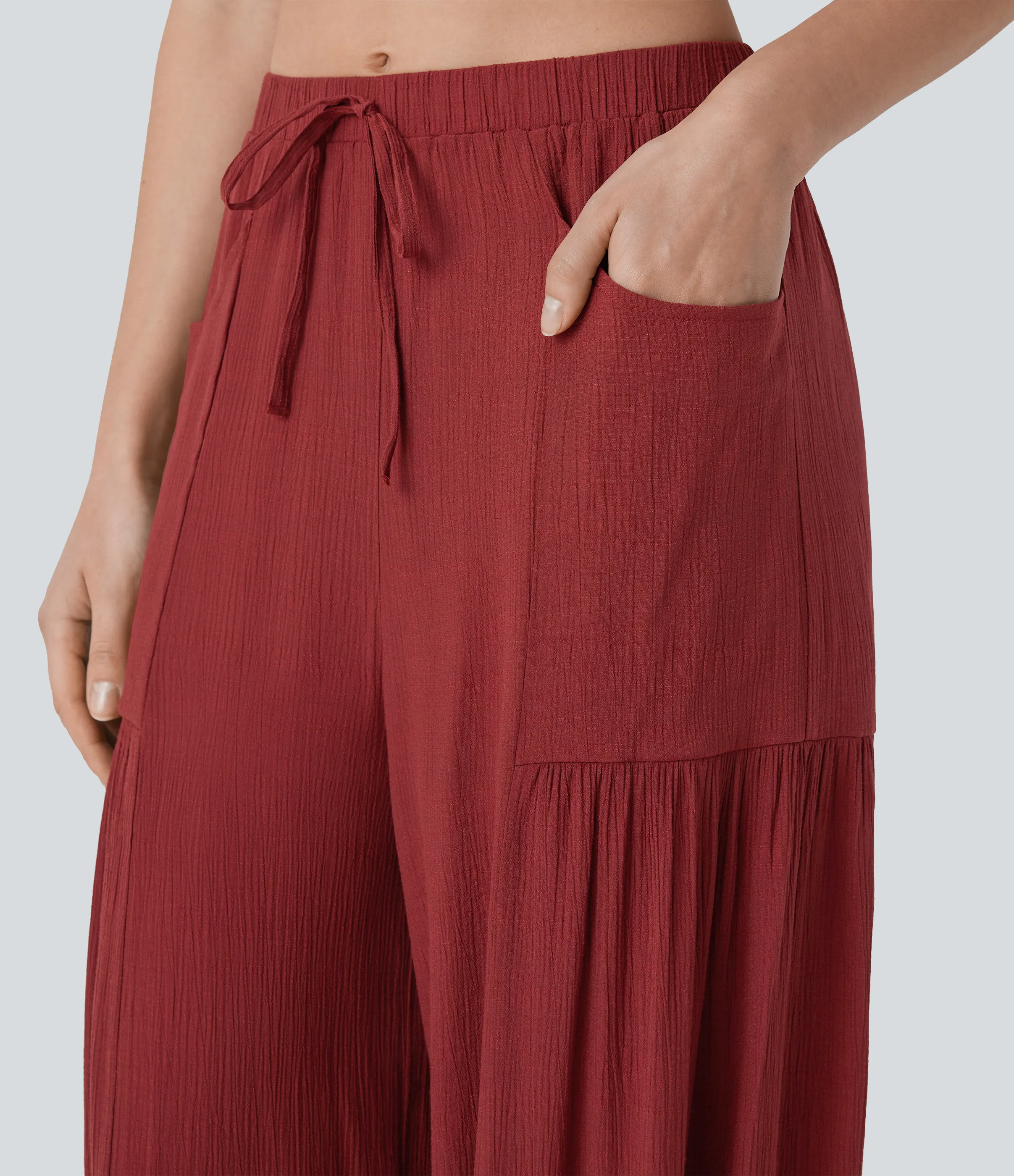 Halara Joggers relaje resort tiro medio bolsillo lateral cordón ajustable - Brandy Snifter - S(regular) sold by Halara product image thumbnail 5