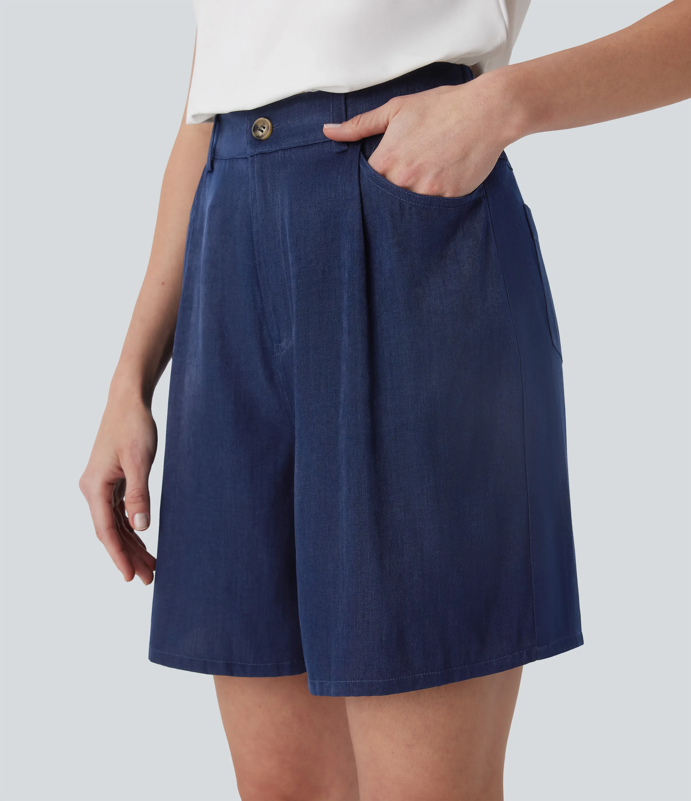 Halara Shorts casuales de tiro alto con bolsillos - Spellbound - M sold by Halara product image thumbnail 5