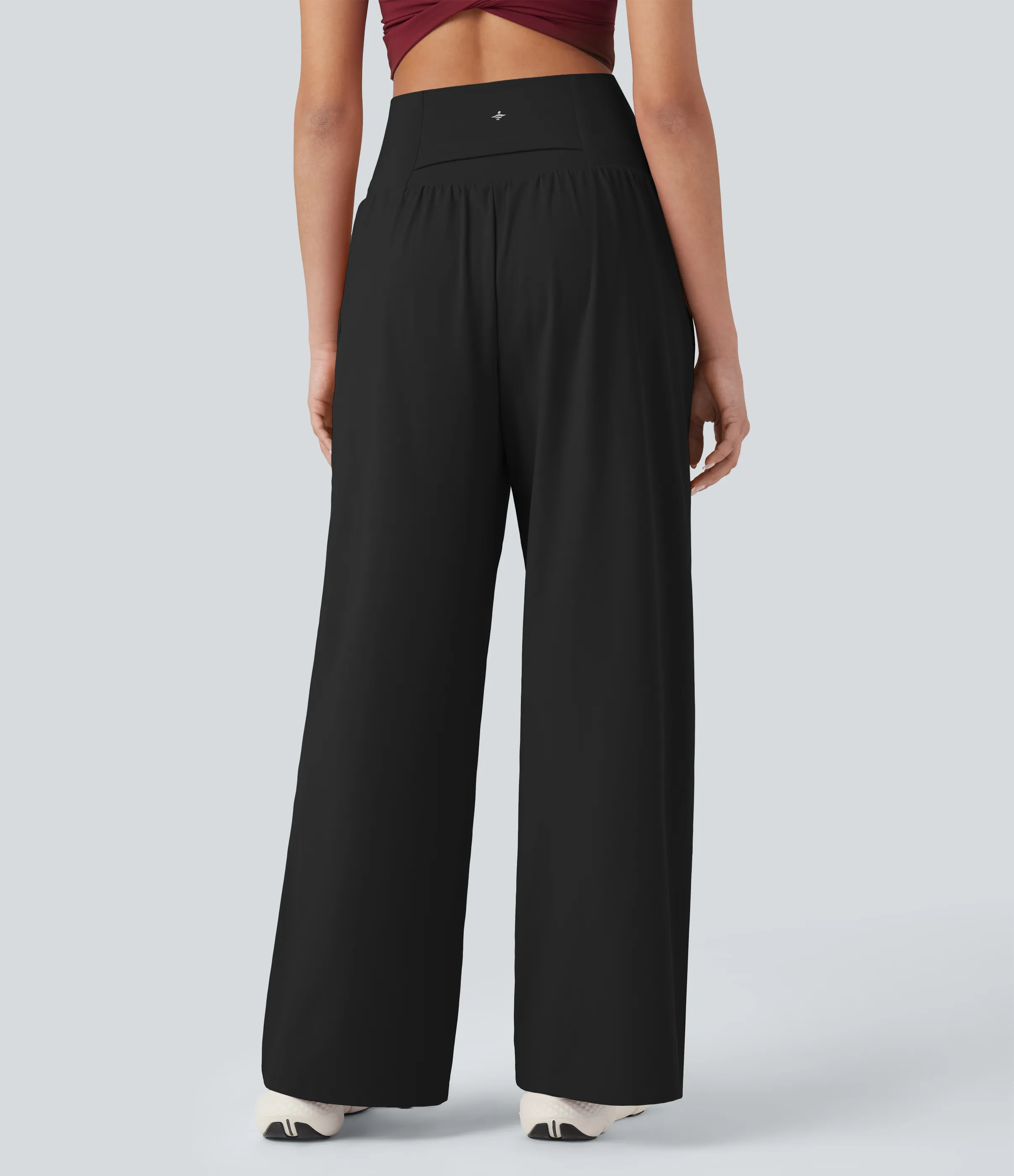 Halara Pantalones de yoga rectos Softlyzero™ Airy 2 en 1 de tiro alto fresco al tacto y con bolsillos - Black - M(regular) sold by Halara product image thumbnail 3