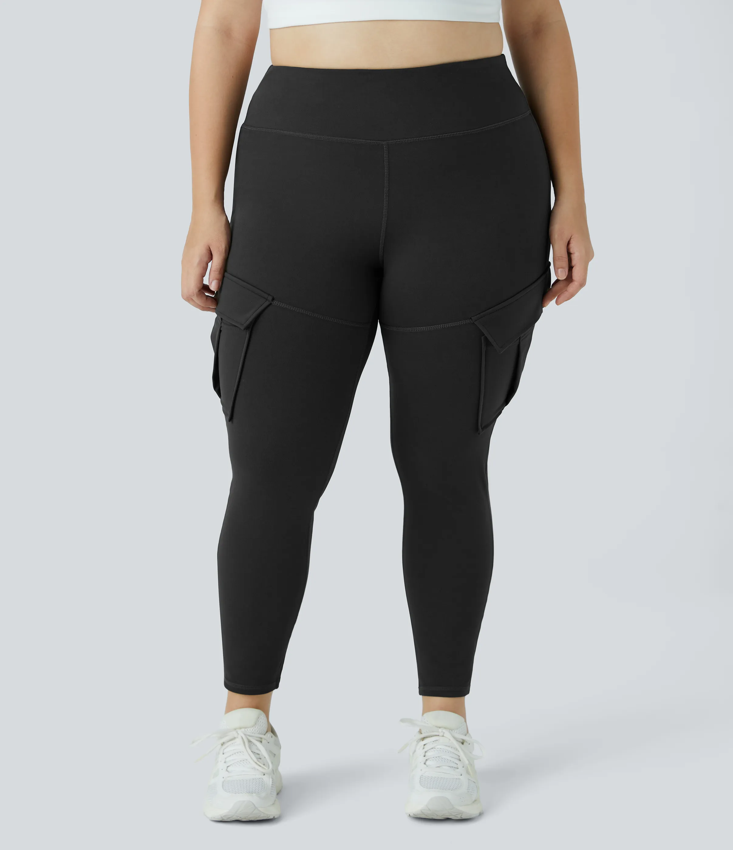 Halara Leggings yoga ajustado bolsillo cargo tiro alto talla grande 7/8 - Black - 1X sold by Halara product image thumbnail 3