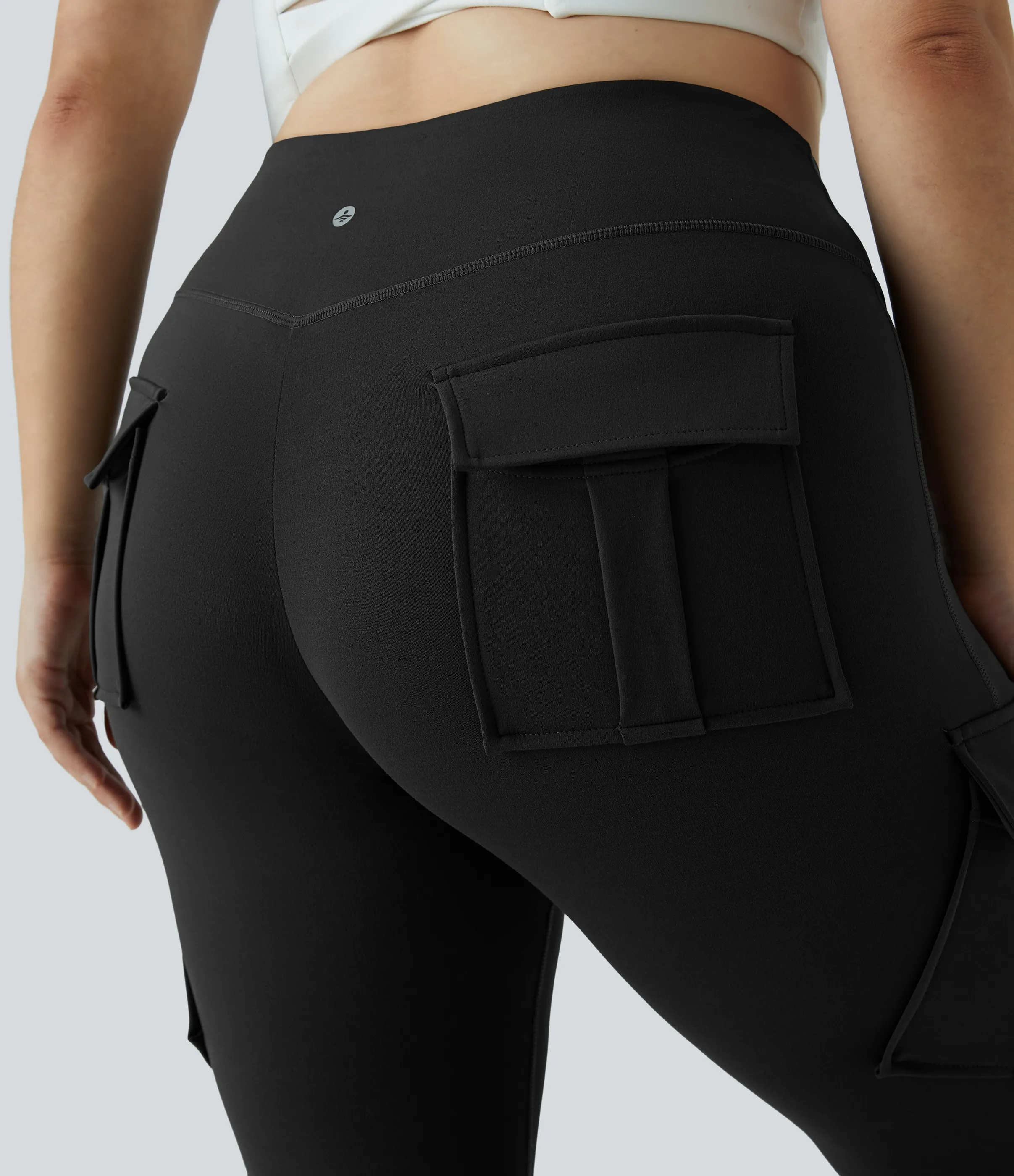 Halara Leggings yoga ajustado bolsillo cargo tiro alto talla grande 7/8 - Black - 1X sold by Halara product image thumbnail 5