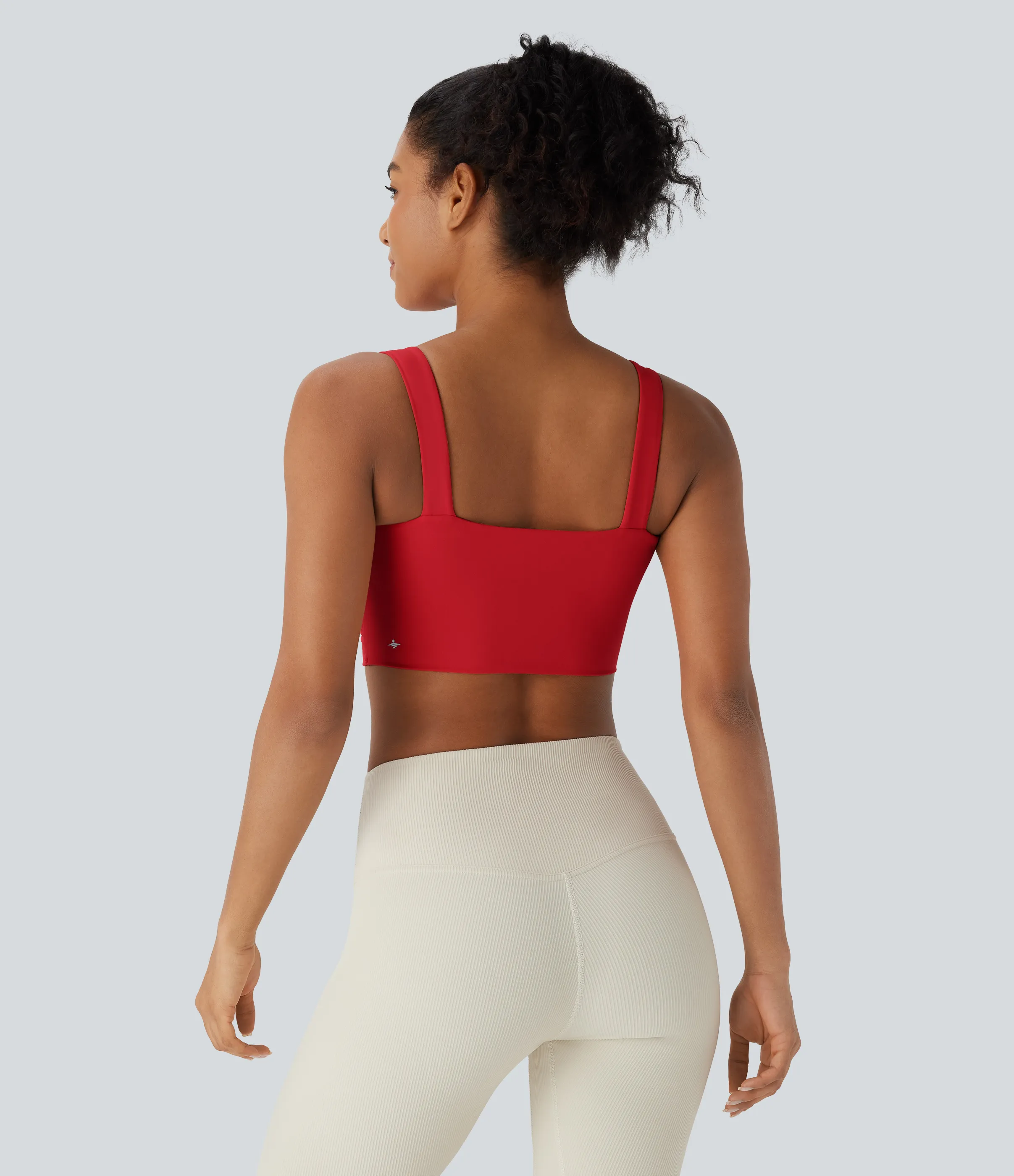 Halara Brasier deportivo de yoga SoftlyZero™ Airy de sujeción baja con abertura y tacto fresco en copas D-F - Mars Red - L sold by Halara product image thumbnail 3