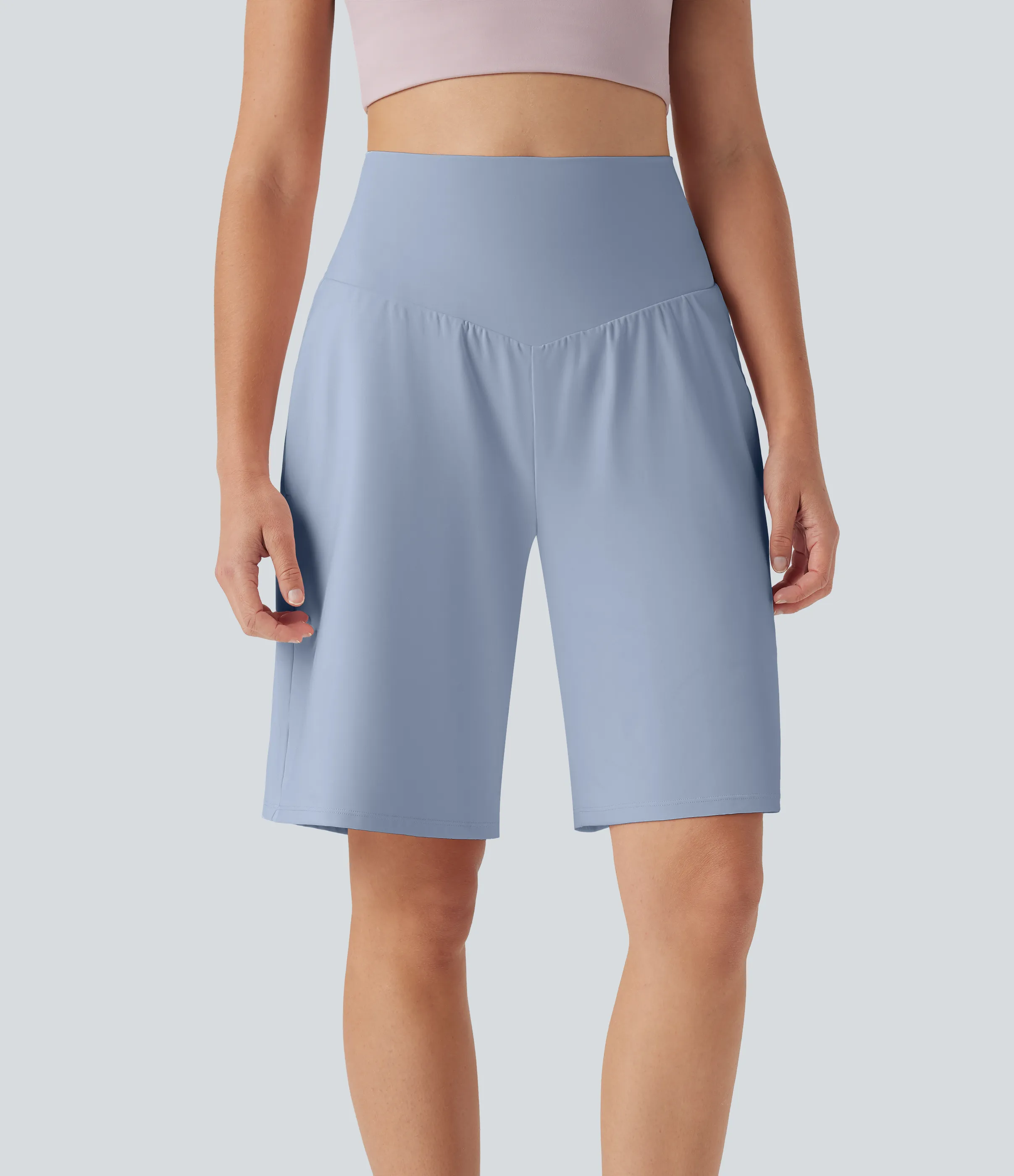 Halara Bermudas Softlyzero™ Airy yoga tiro alto múltiple bolsillo tacto fresco - Skyway - M sold by Halara product image thumbnail 2
