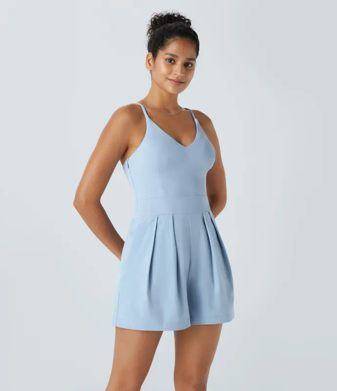 Halara Mono Breezeful™ resort secado rápido bolsillo cremallera invisible lateral sin espalda - Ballad Blue - S made by Halara