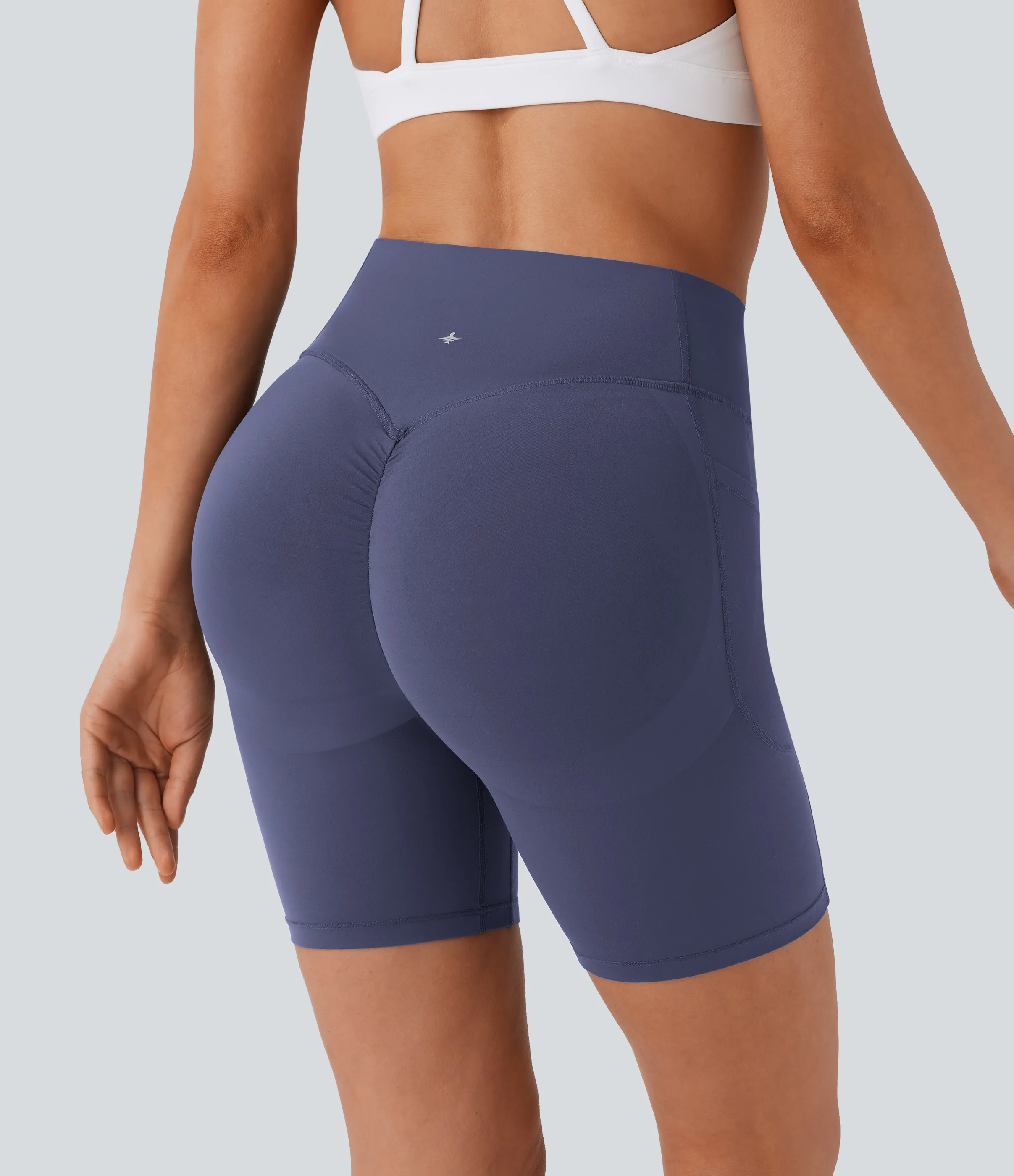 Halara Pantalón corto SoCinched UltraSculpt ciclista tiro alto realce glúteo bolsillo lateral entrenamiento 17.5cm - Mood Indigo - XL sold by Halara product image thumbnail 3