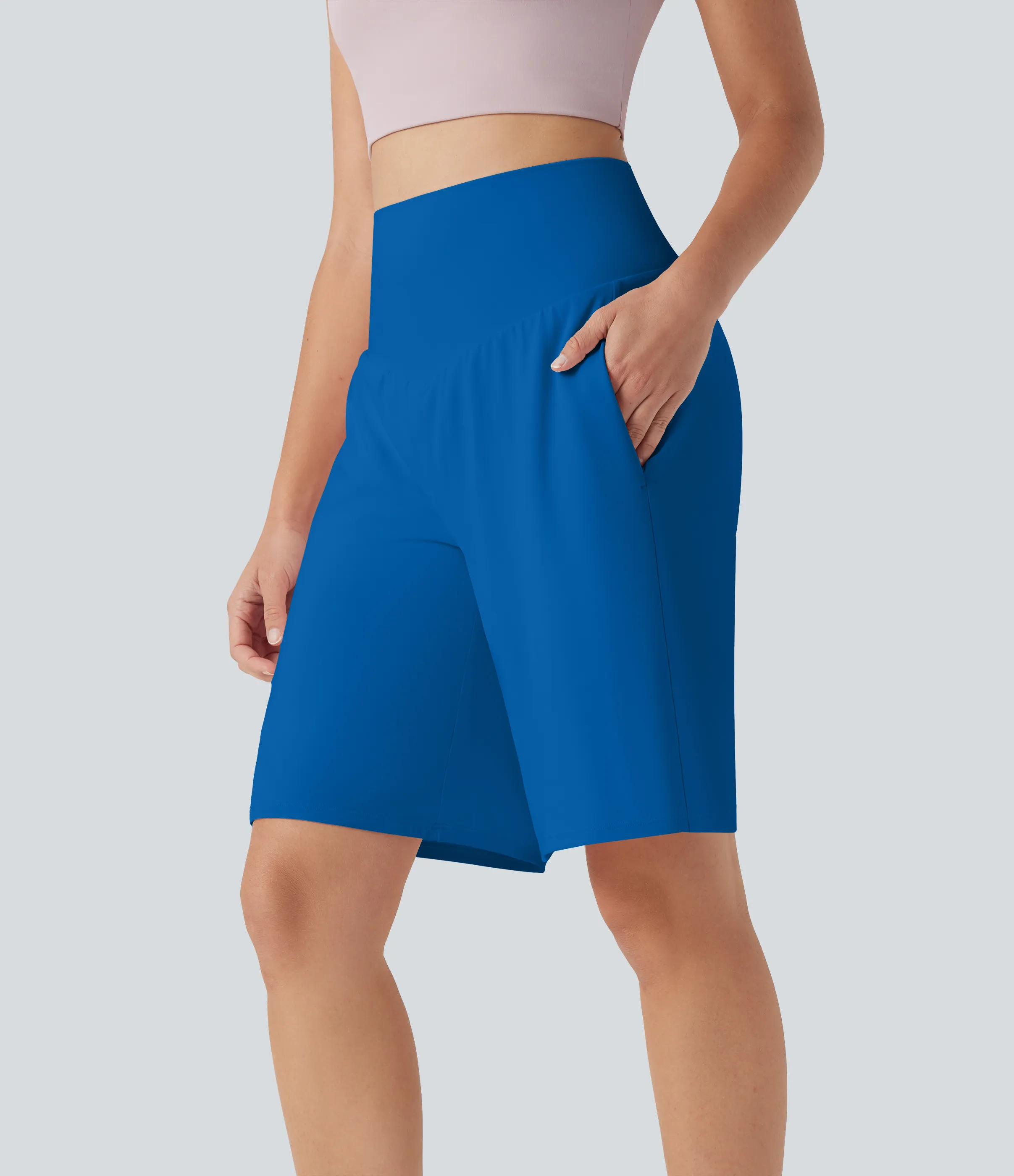 Halara Bermudas Softlyzero™ Airy yoga tiro alto múltiple bolsillo tacto fresco - Skydiver - L sold by Halara product image thumbnail 4