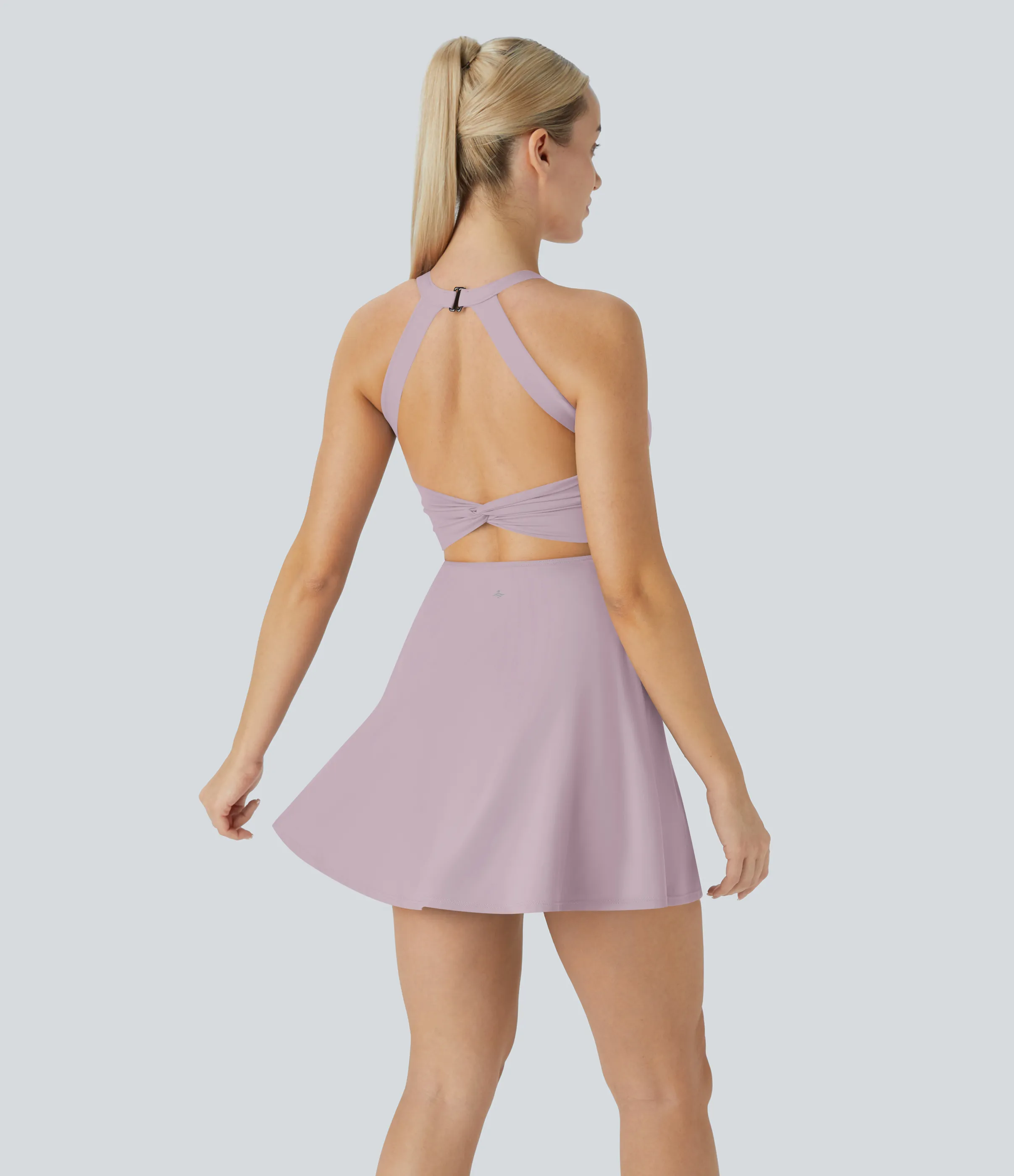 Halara Vestido Softlyzero™ Airy deportivo activo baile tacto fresco sin espalda retorcido - Edición Easy Peezy - Pink Purple - XL sold by Halara product image thumbnail 3