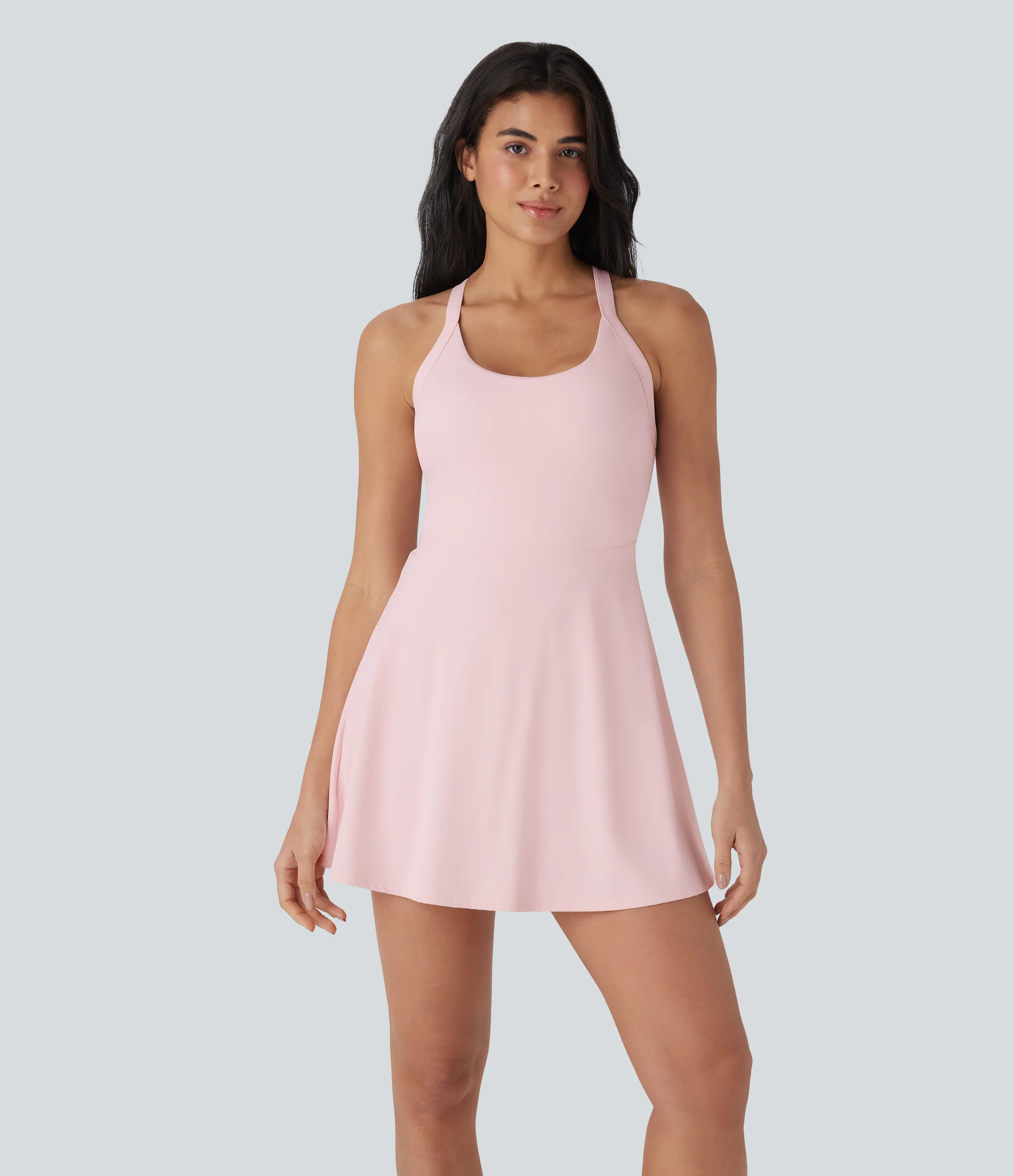 Halara Vestido Softlyzero™ Airy deportivo activo baile tacto fresco sin espalda retorcido - Edición Easy Peezy - Primrose Pink - L sold by Halara product image thumbnail 4
