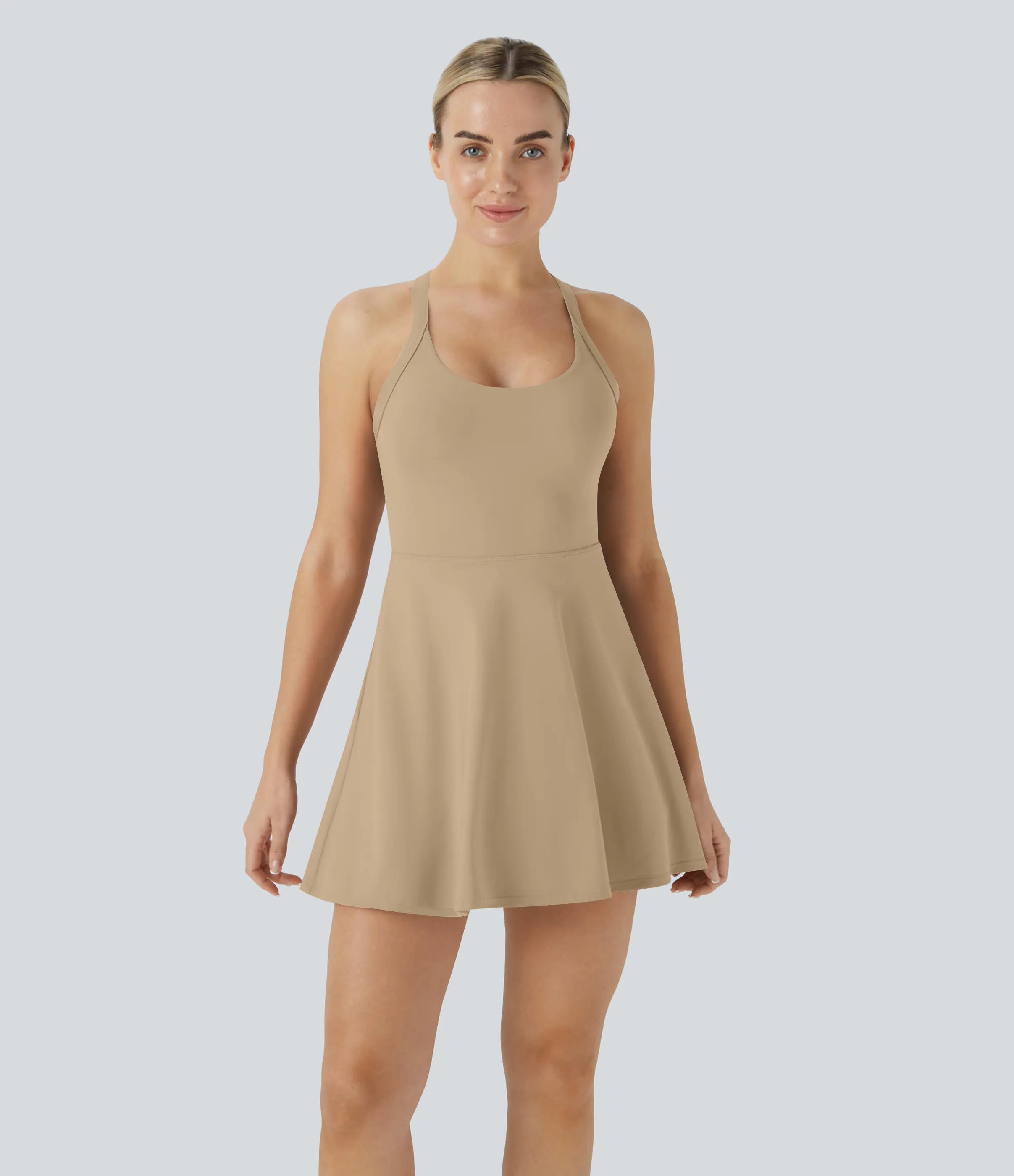 Halara Vestido Softlyzero™ Airy deportivo activo baile tacto fresco sin espalda retorcido - Edición Easy Peezy - Curds & Whey - XL sold by Halara product image thumbnail 4