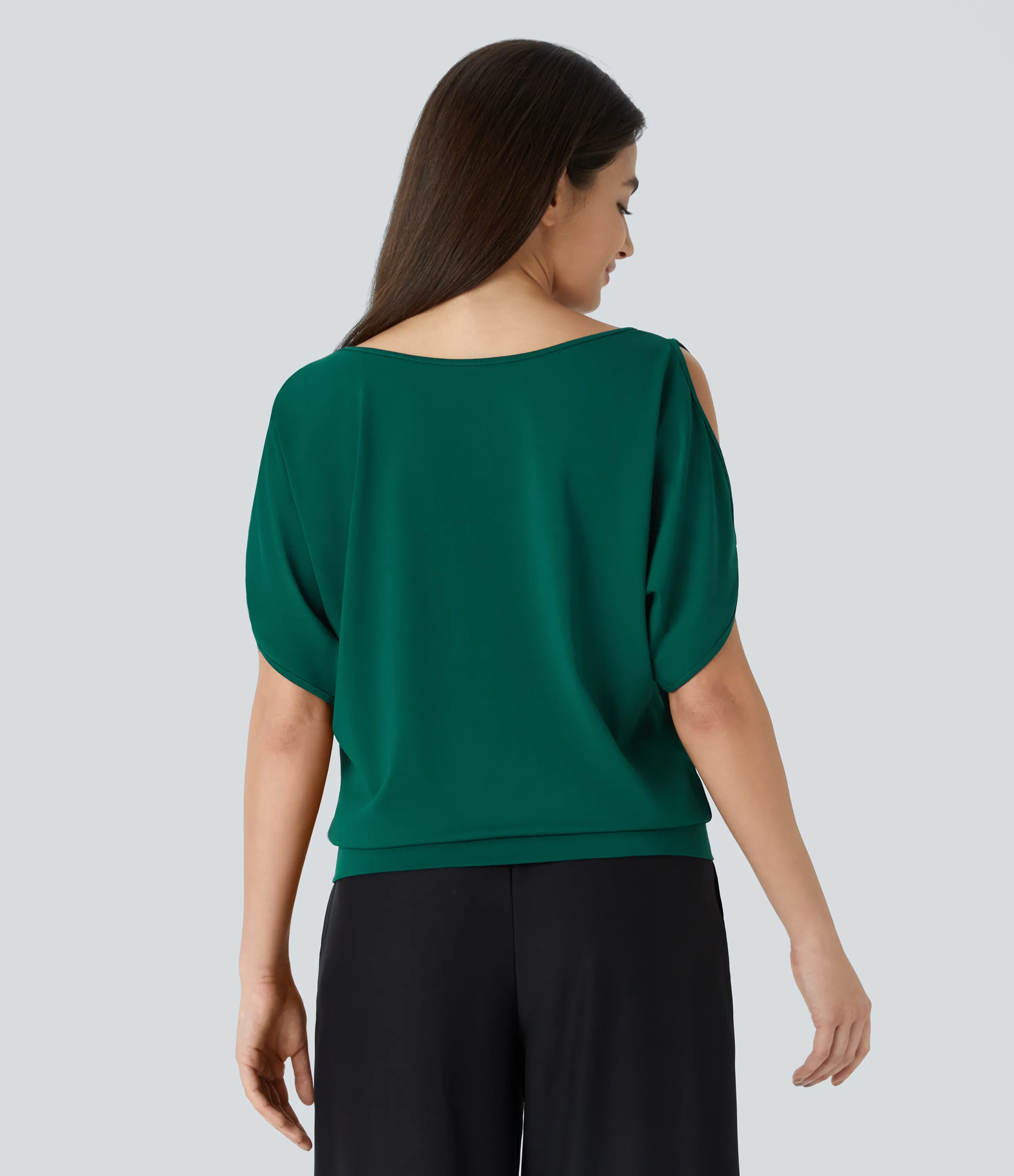 Halara Camiseta abertura manga corta cuello barco - Aventurine - XL sold by Halara product image thumbnail 3