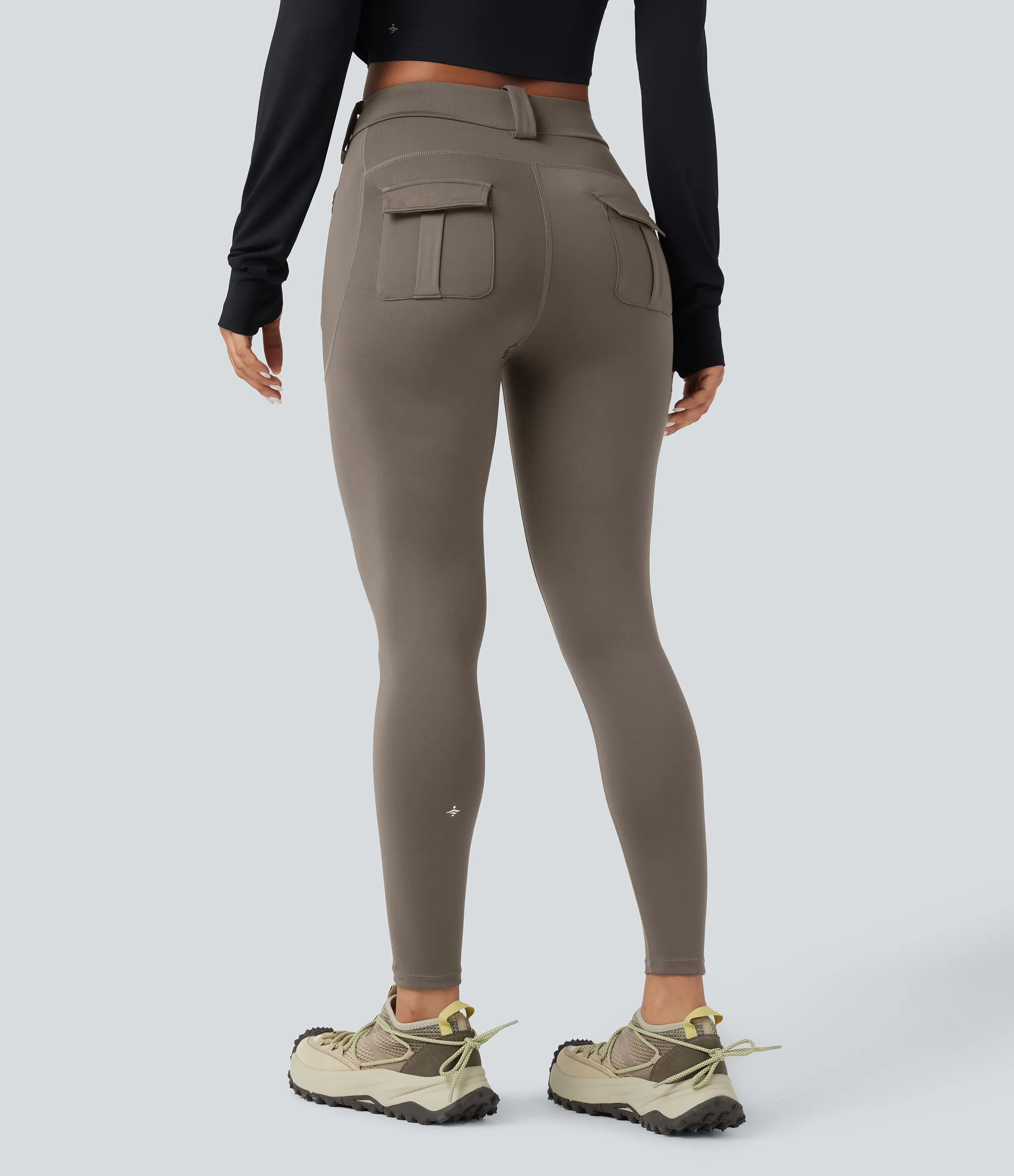 Halara Leggings cargo de senderismo de tiro medio resistentes al desgaste con bolsillos - Walnut - S(7/8) sold by Halara product image thumbnail 2