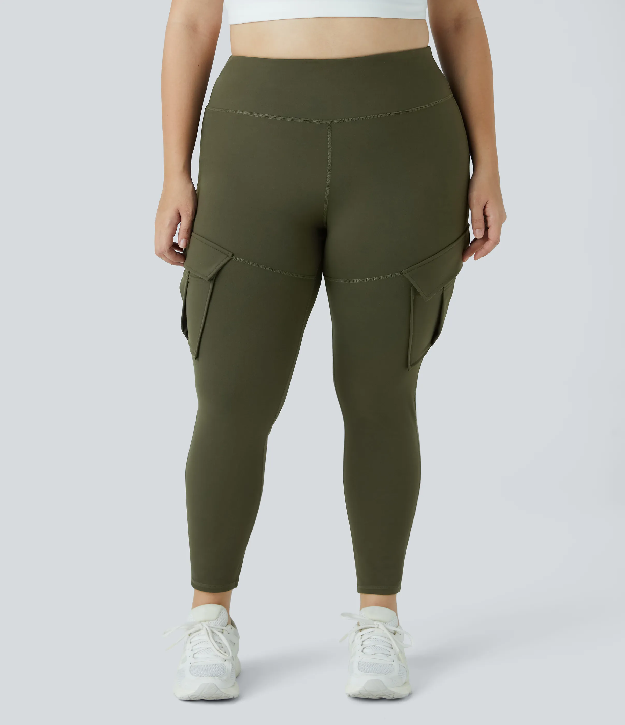 Halara Leggings yoga ajustado bolsillo cargo tiro alto talla grande 7/8 - Forest Night - 1X sold by Halara product image thumbnail 3